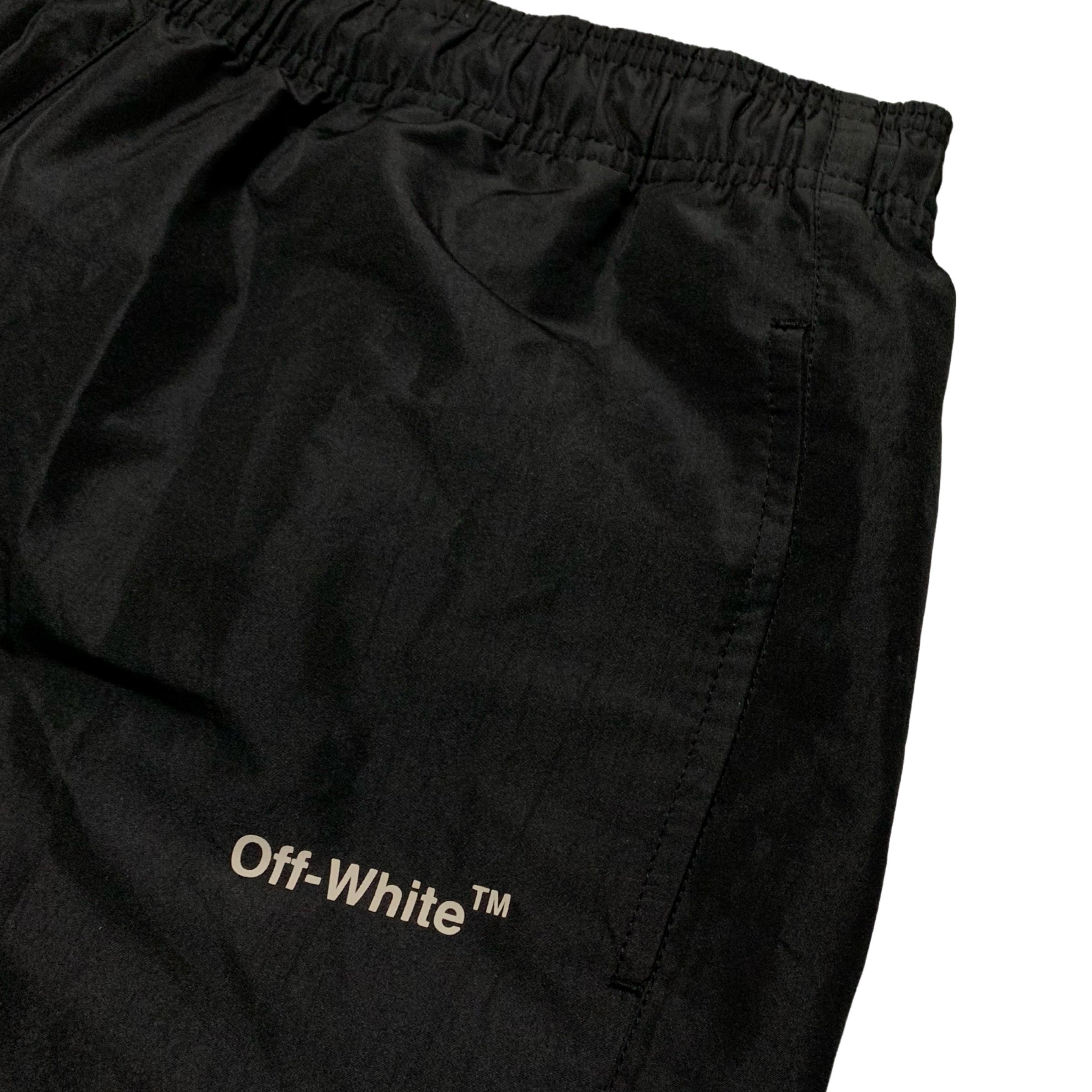 Off White Medium Swim Shorts Black Diag Bottoms Virgil Abloh
