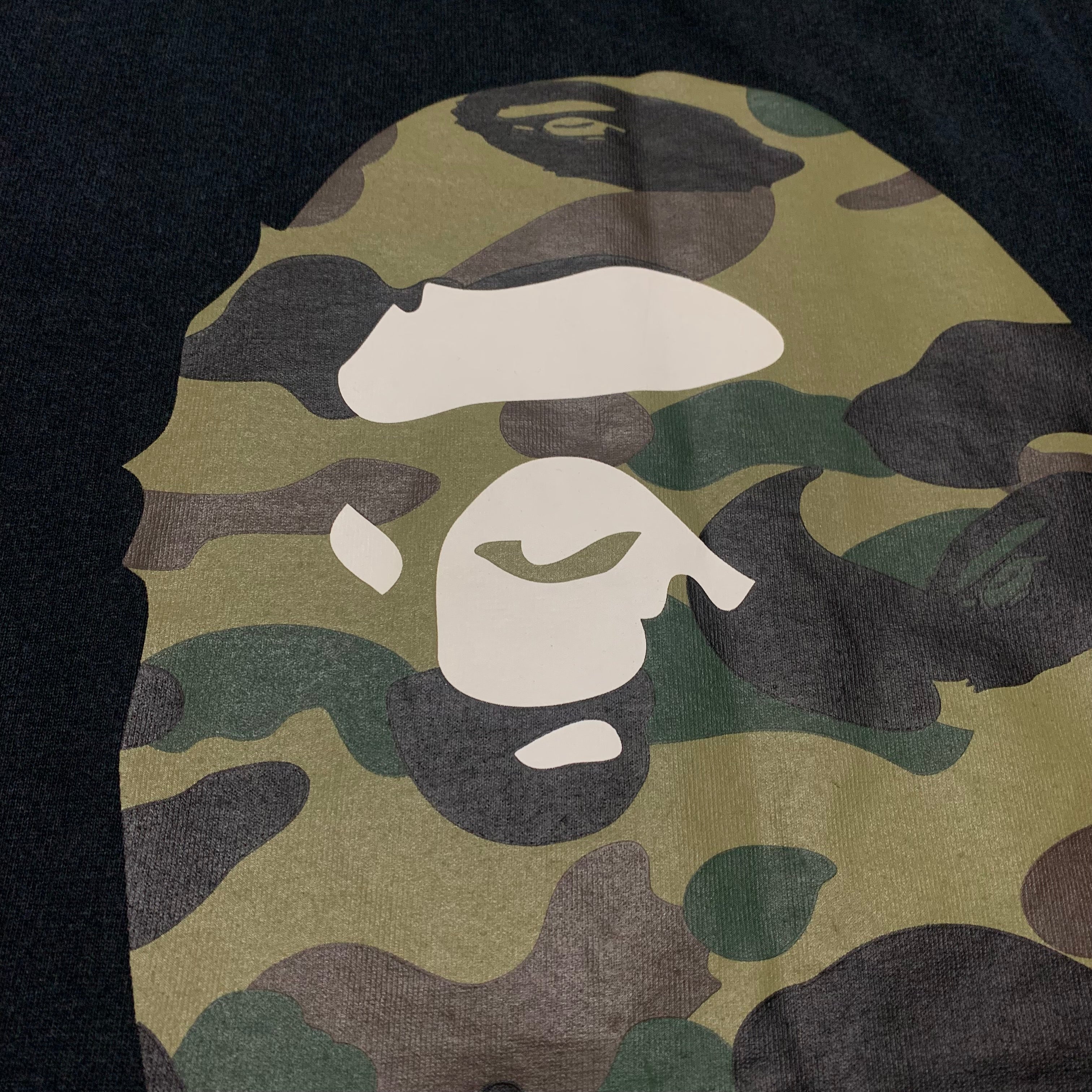 Bape Large By Bathing Ape 1st Camo Black Tee