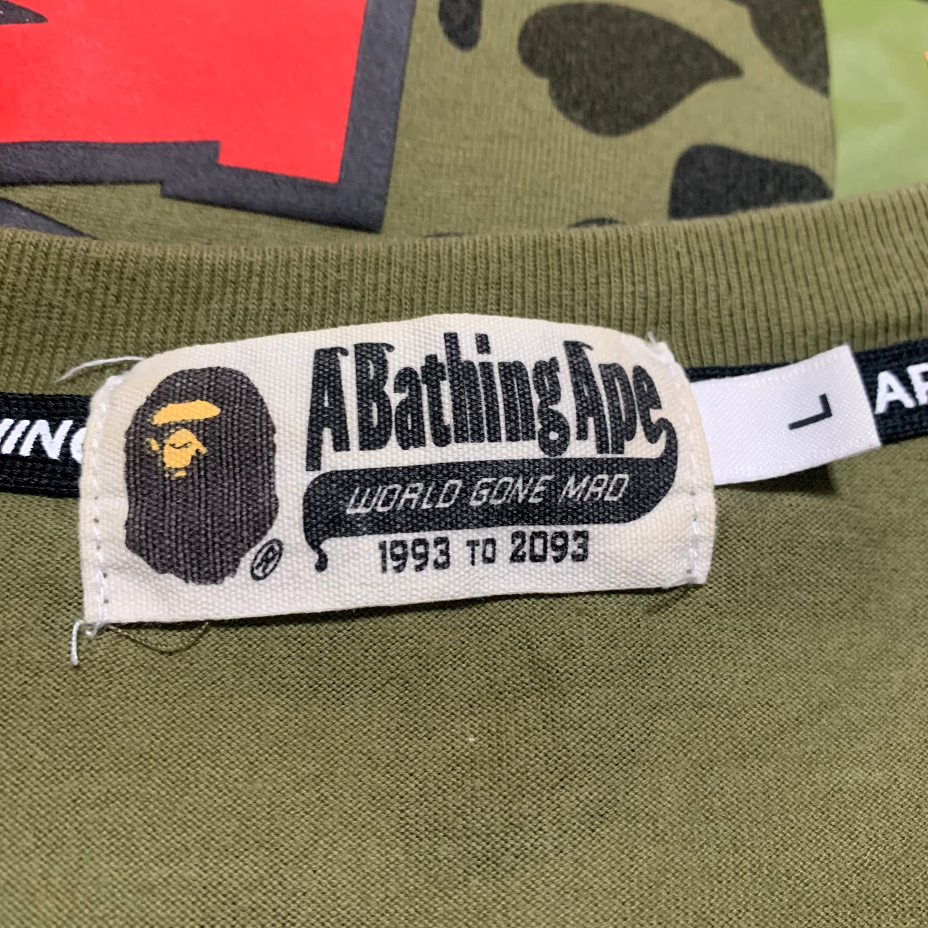 Bape Large Shark Green 1st Camo Tee A Bathing Ape