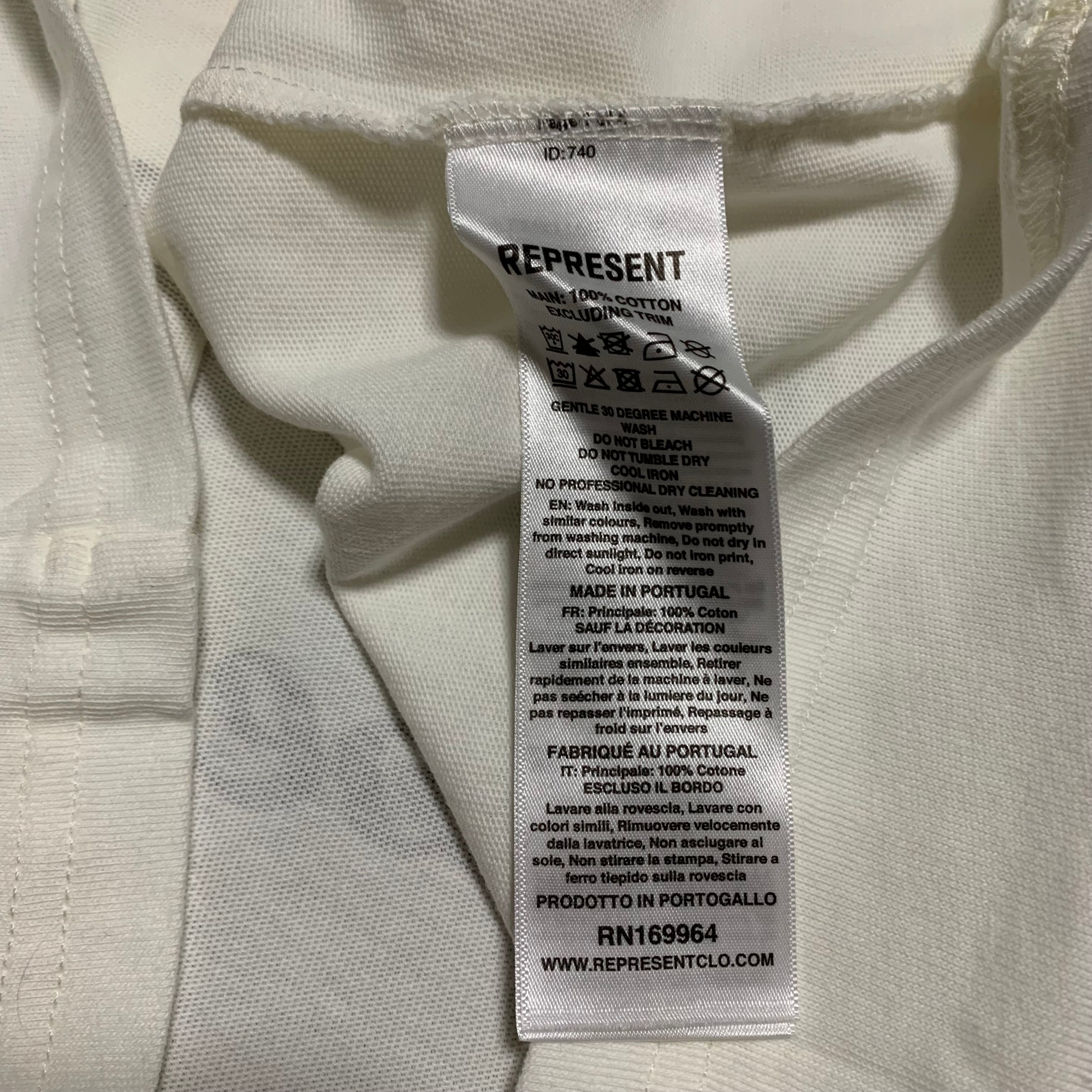 Represent Small Storms In Heaven Flat White Tee