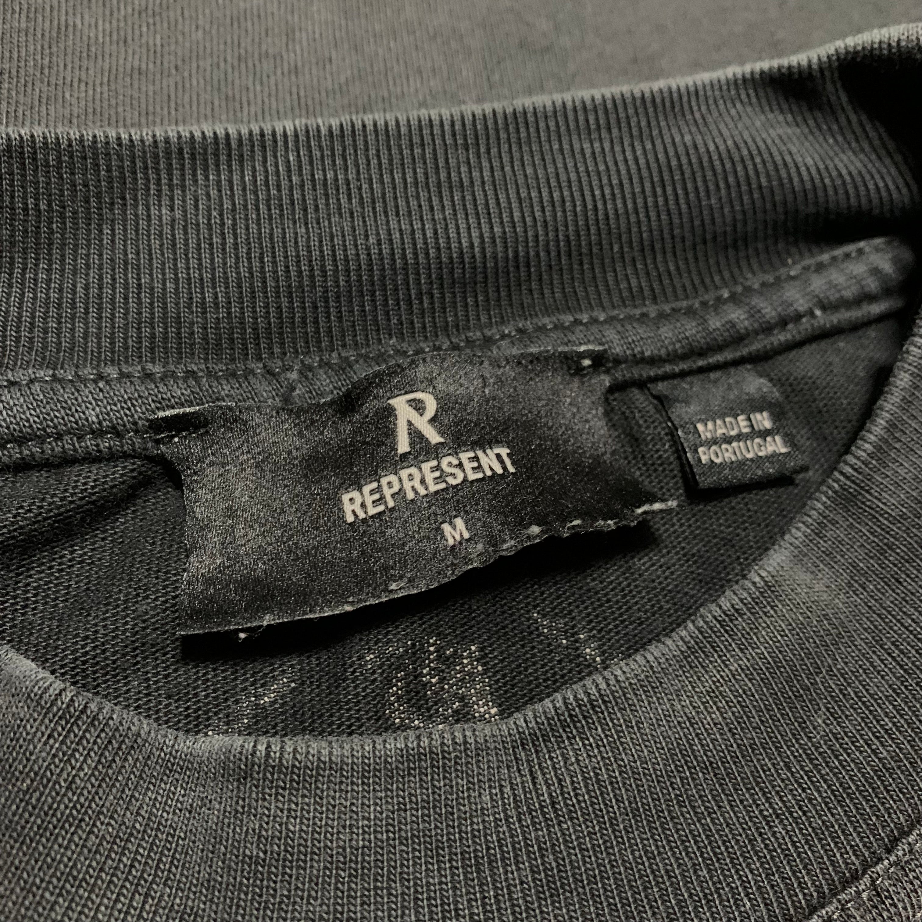Represent Medium World Championship Stained Black Tee