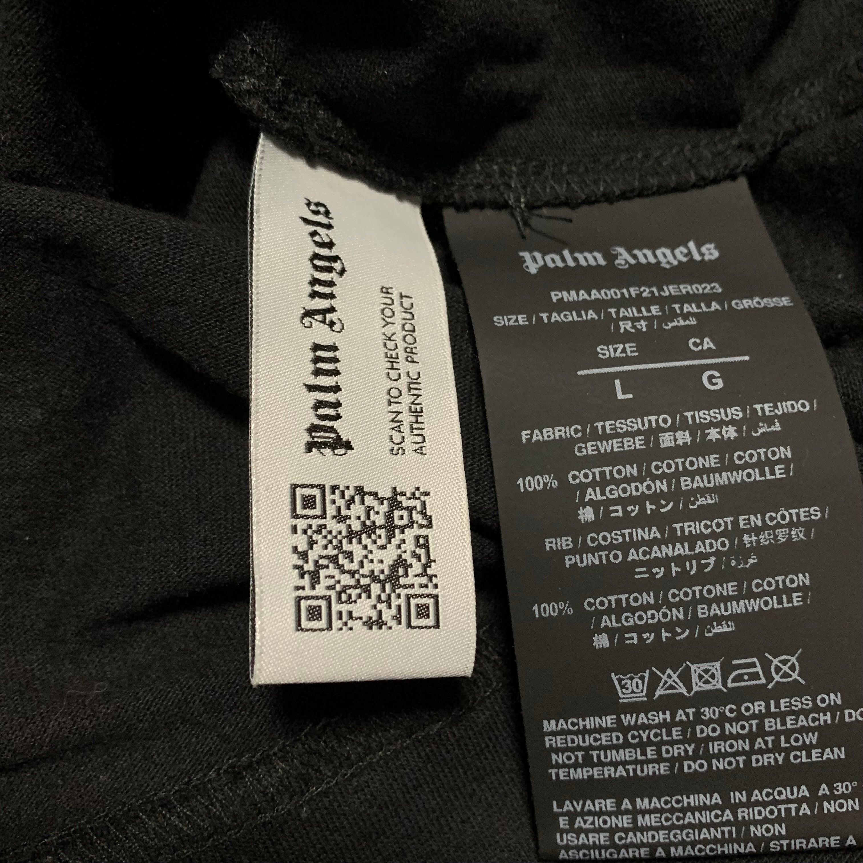 Palm Angels Large Classic Bear Black Tee