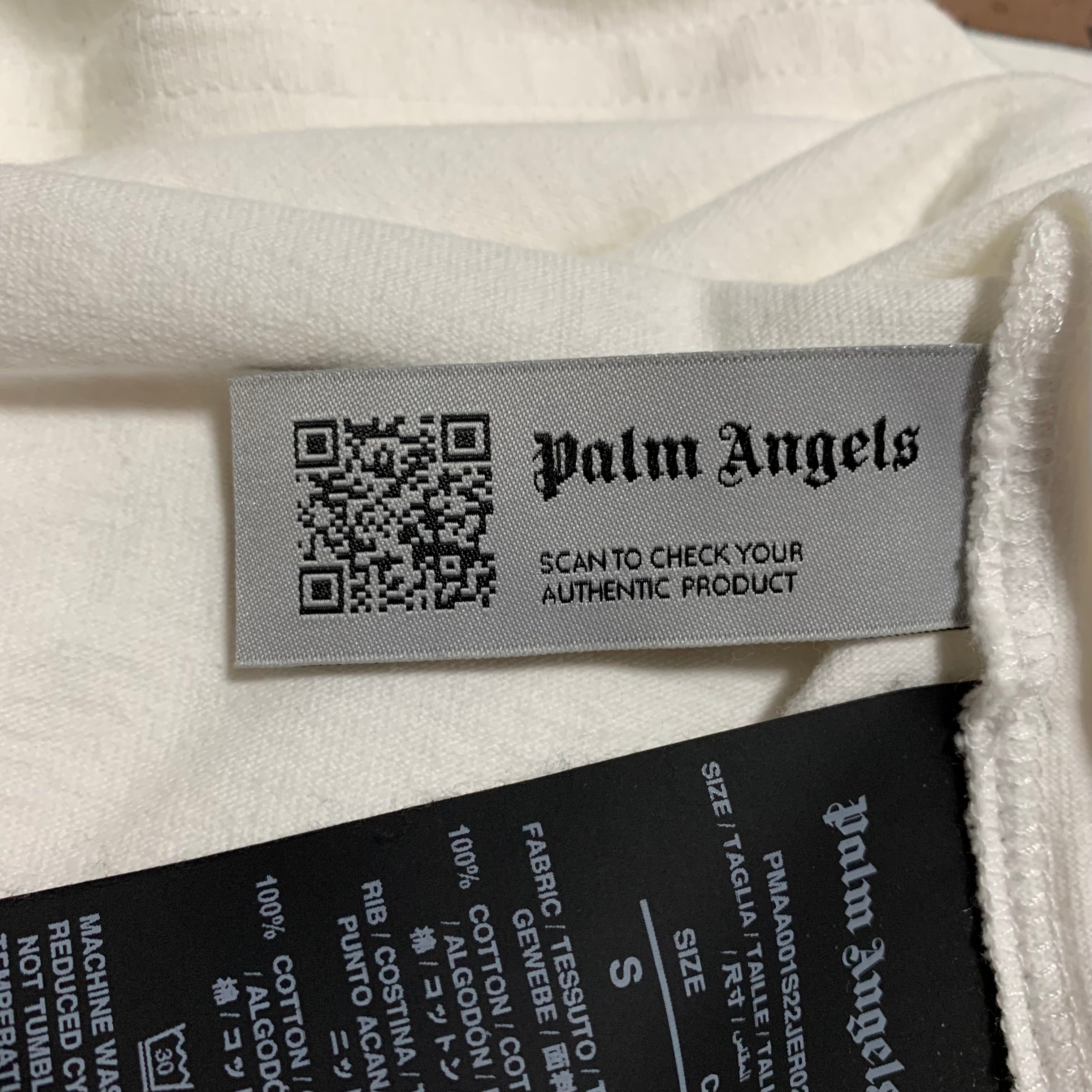 Palm Angels Small Broken Palm Tree White Tee