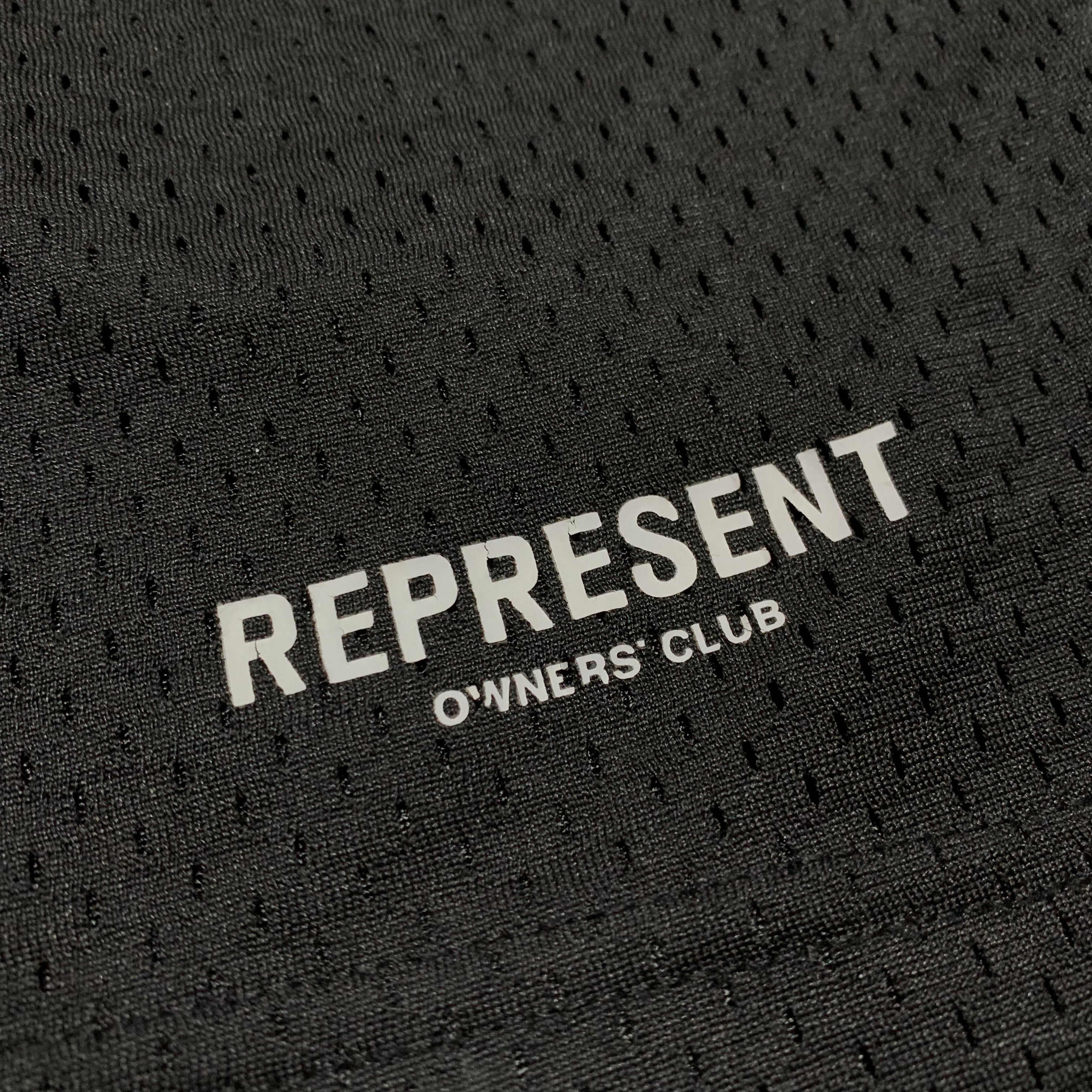 Represent Small Shorts Owners Club Mesh Black Bottoms