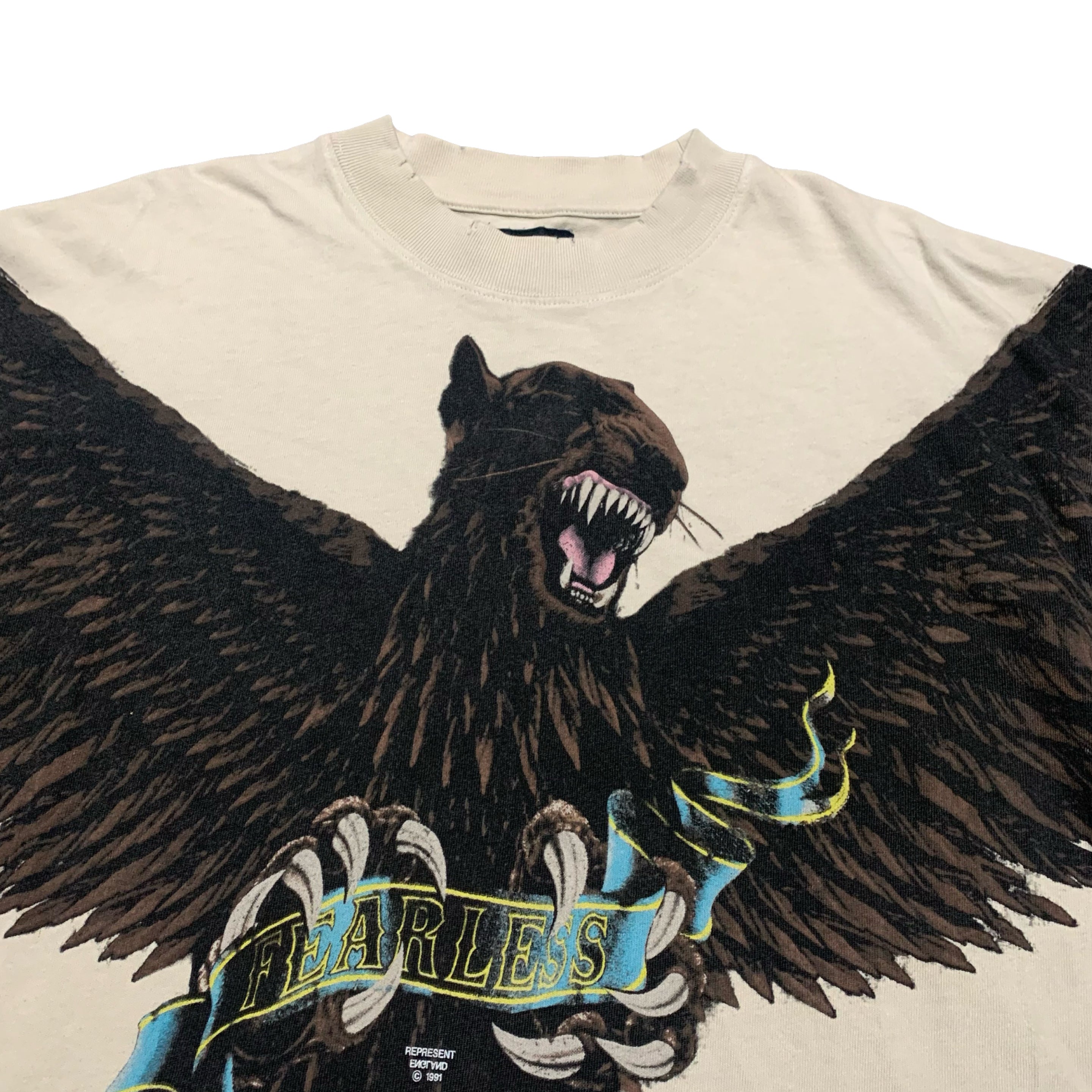 Represent Medium Terrier Eagle Vintage White Tee