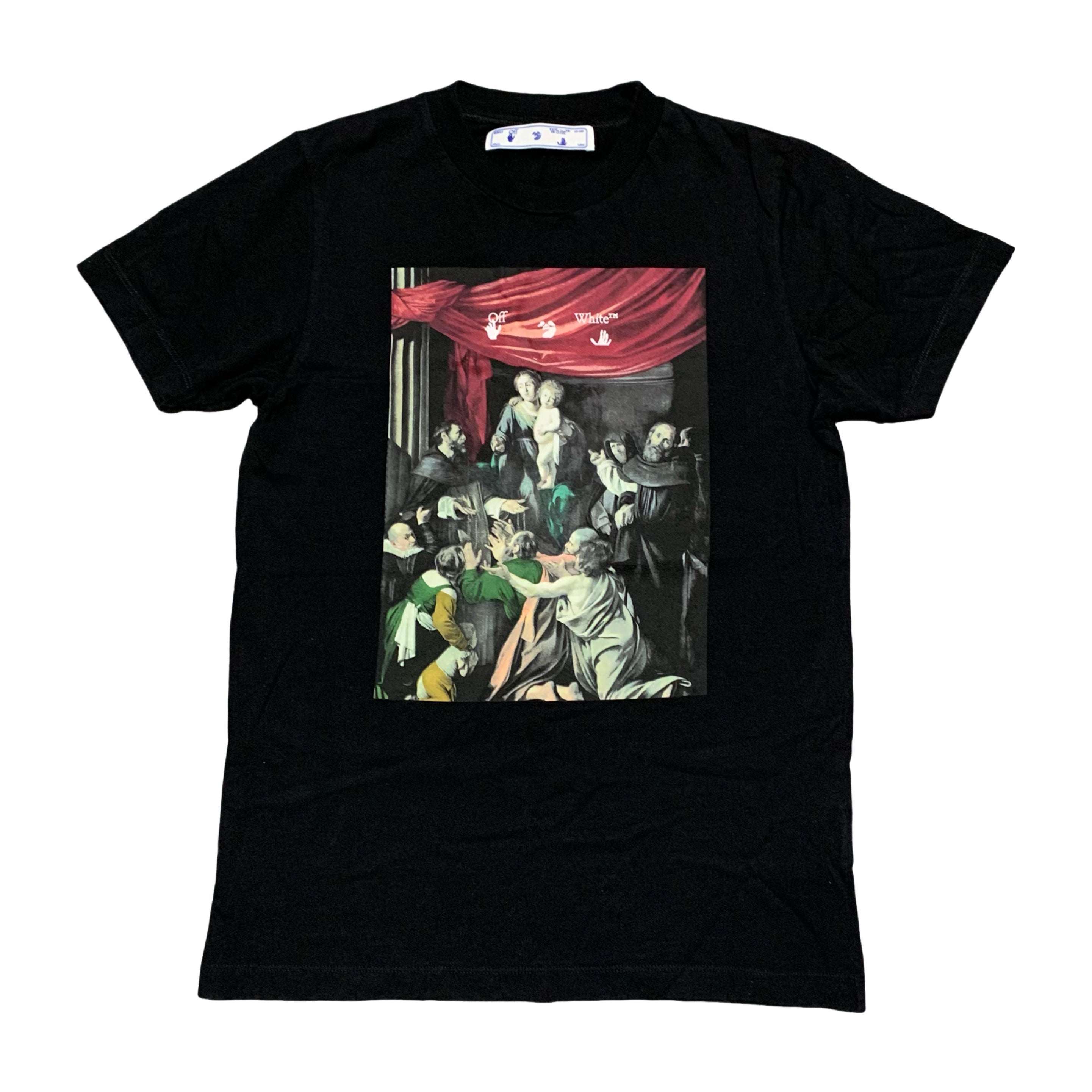 Off White Small Caravaggio Arrows Black Tee Virgil Abloh