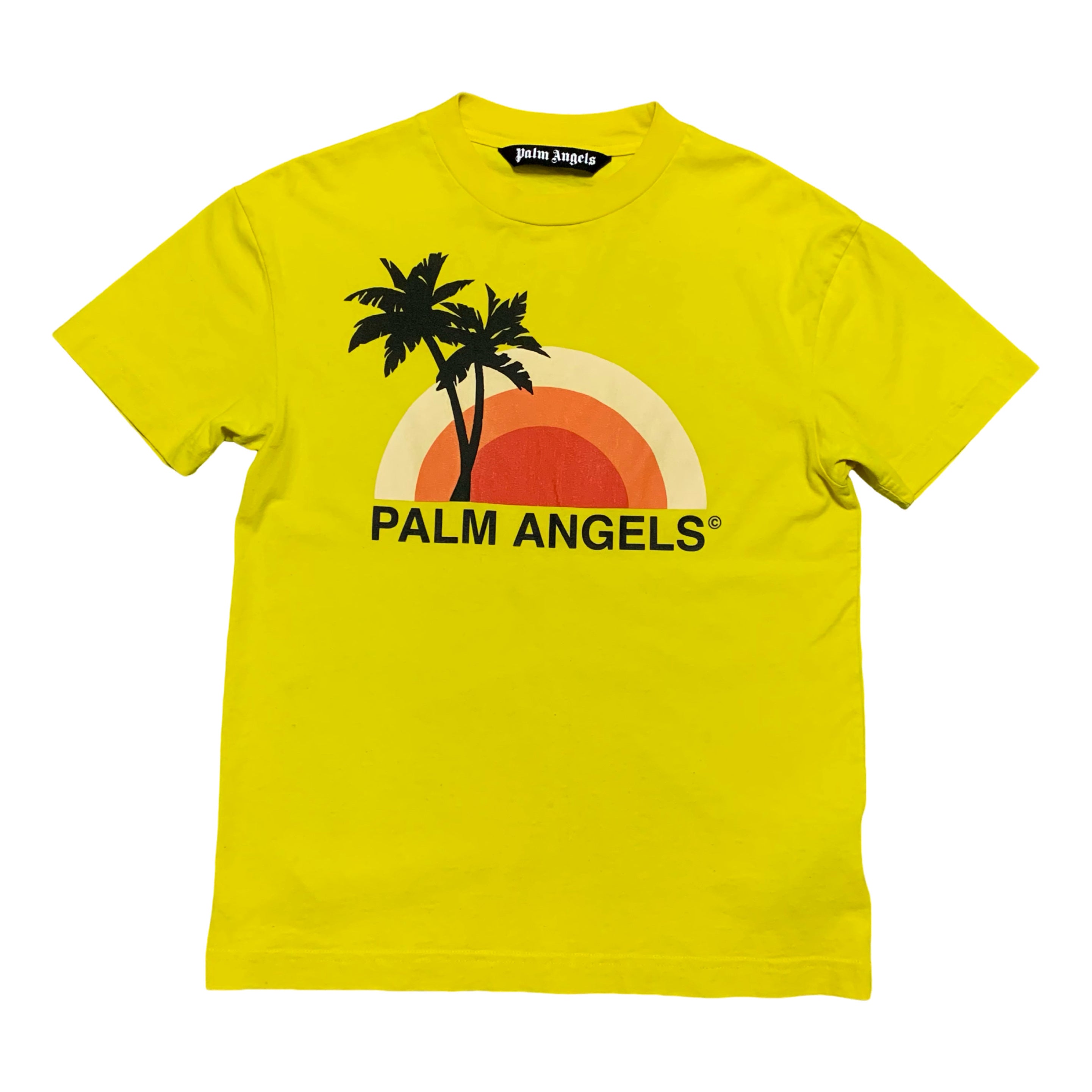 Palm Angels Small Sunset Yellow Tee
