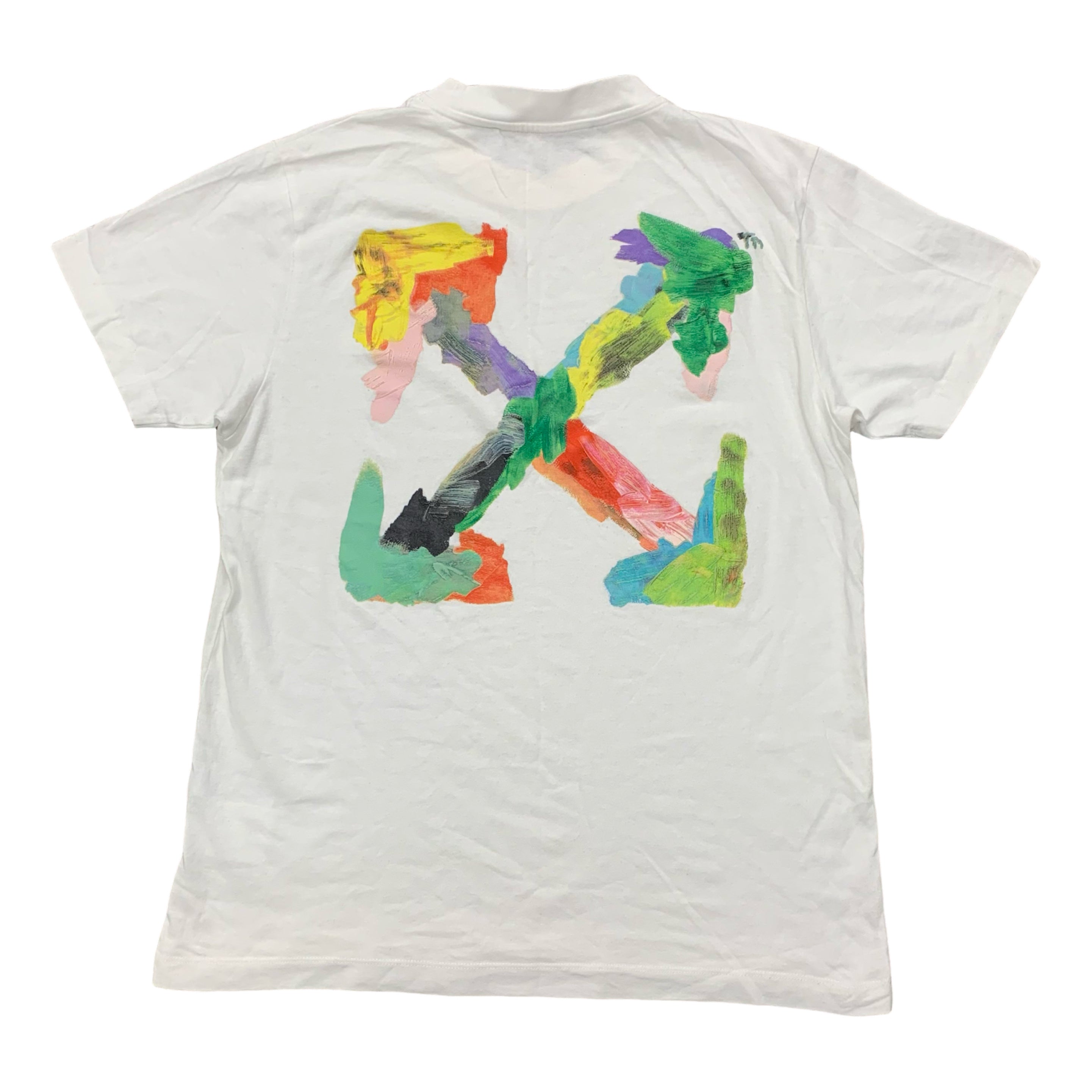 Off White Small Tee Paint Brush Arrows White T-Shirt Virgil Abloh