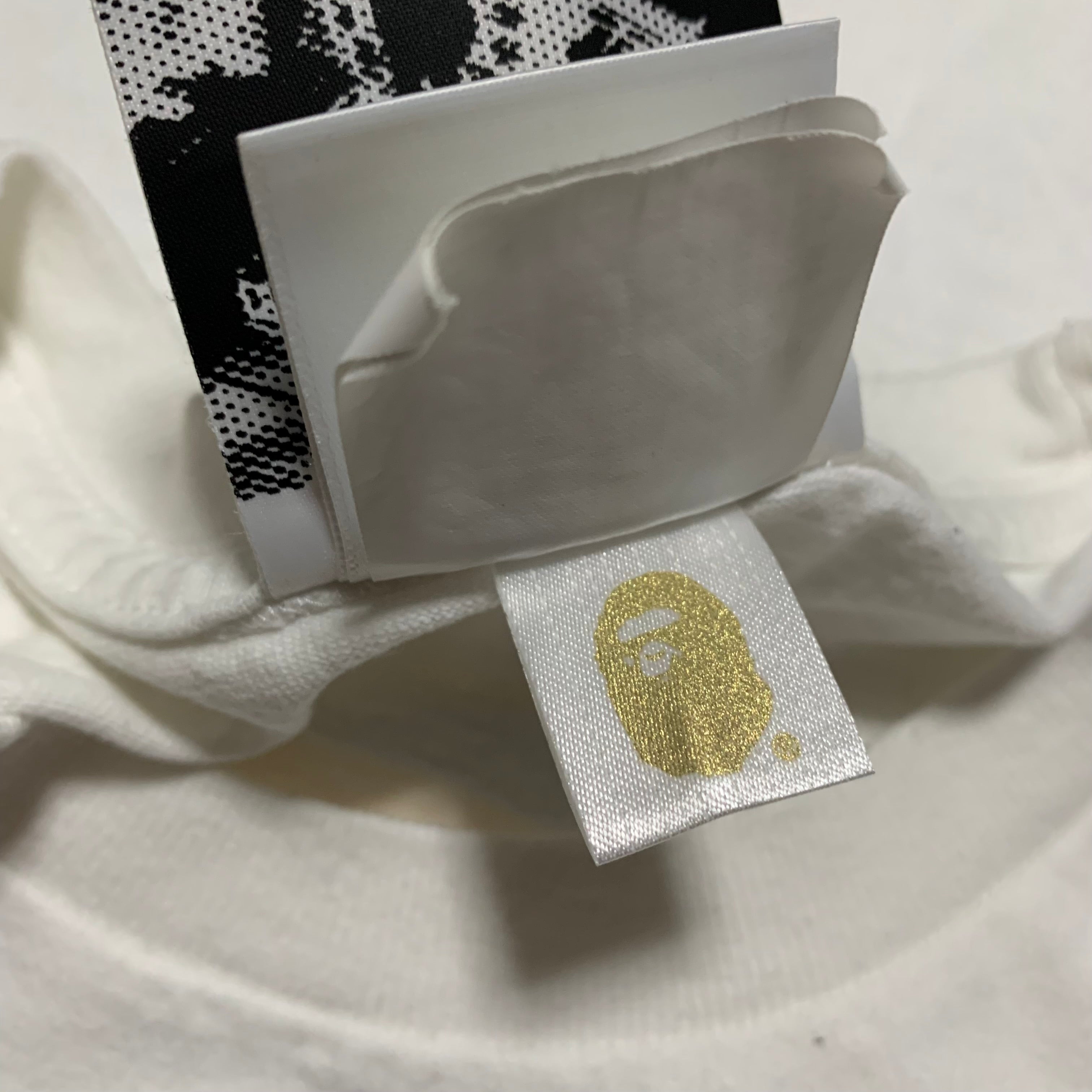 Bape Large Shadow Graphic White Tee A Bathing Ape