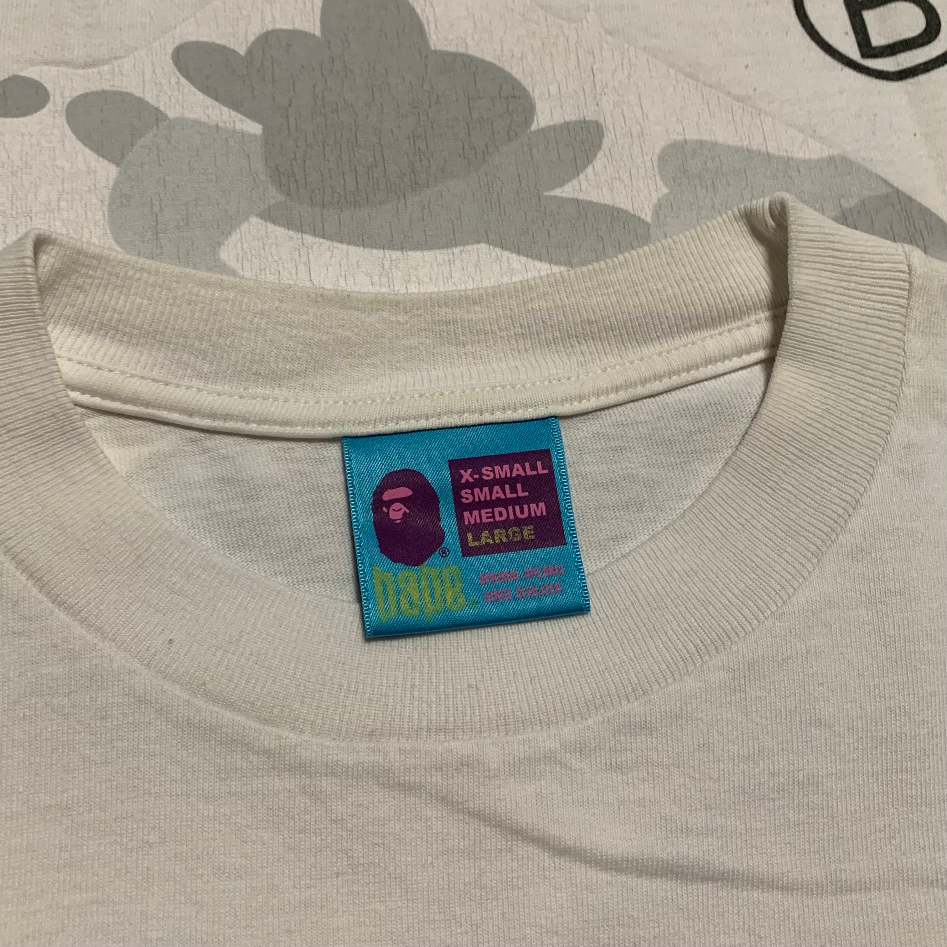Bape Large Big Ape Head Camo White Tee A Bathing Ape Vintage