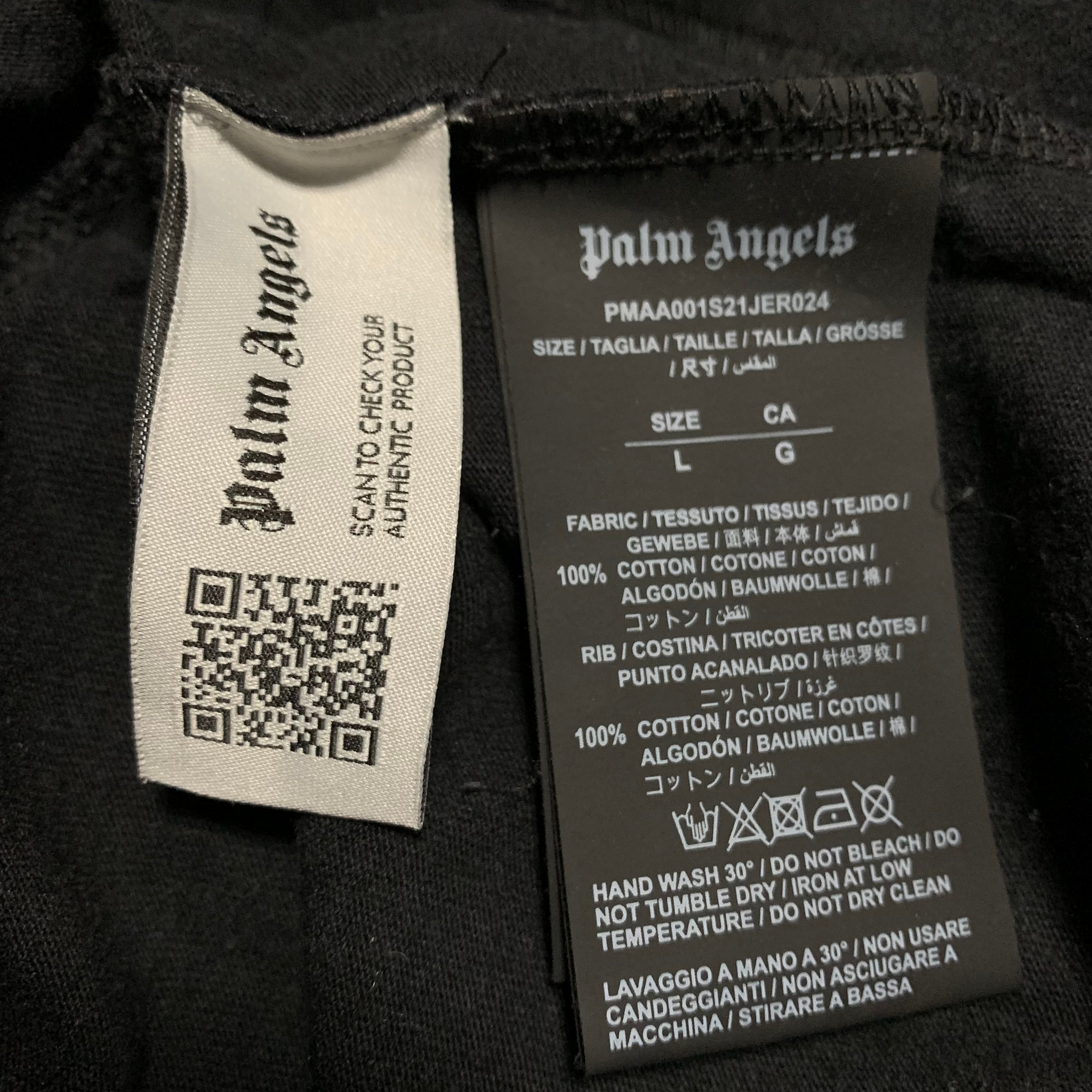 Palm Angels Large Los Angels Sprayed Black Tee