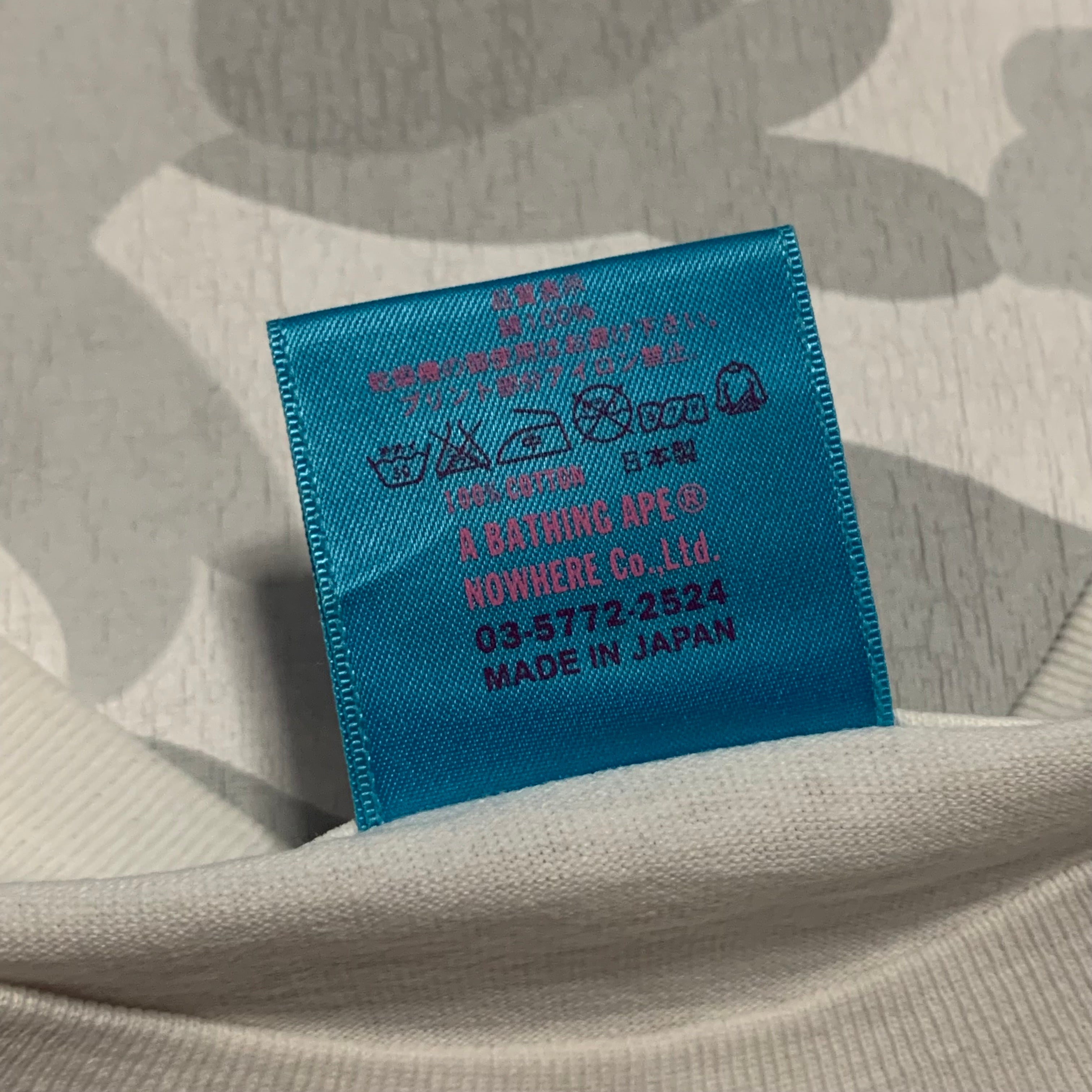 Bape Large Big Ape Head Camo White Tee A Bathing Ape Vintage