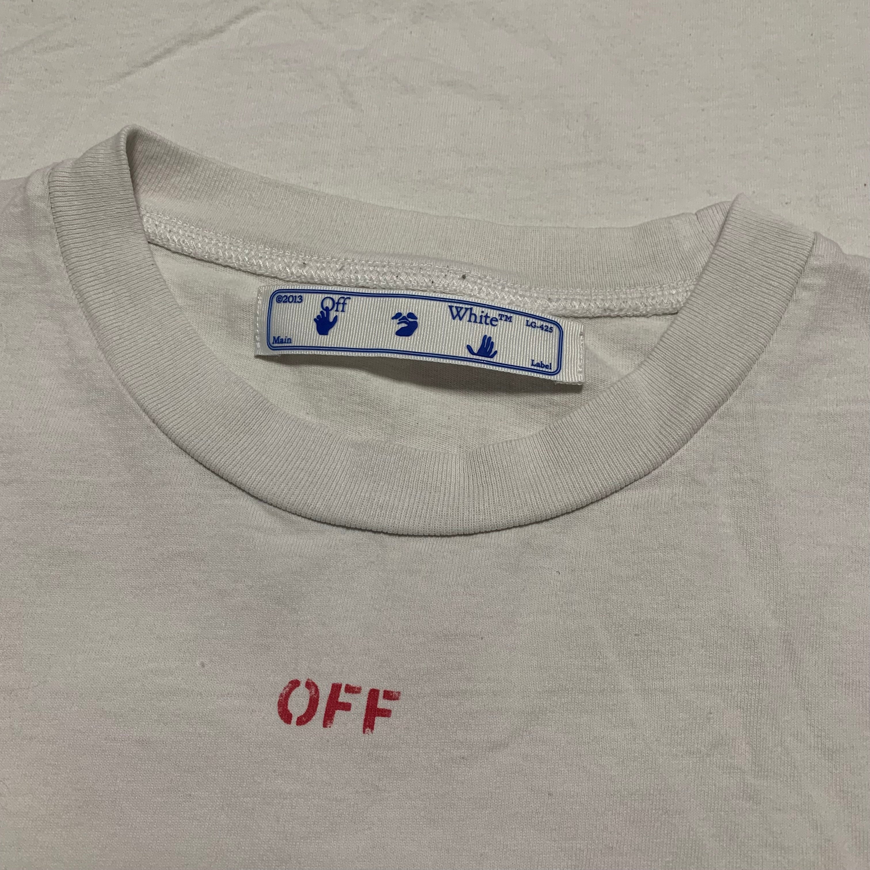 Off White Small Stencil Arrows White Tee Virgil Abloh