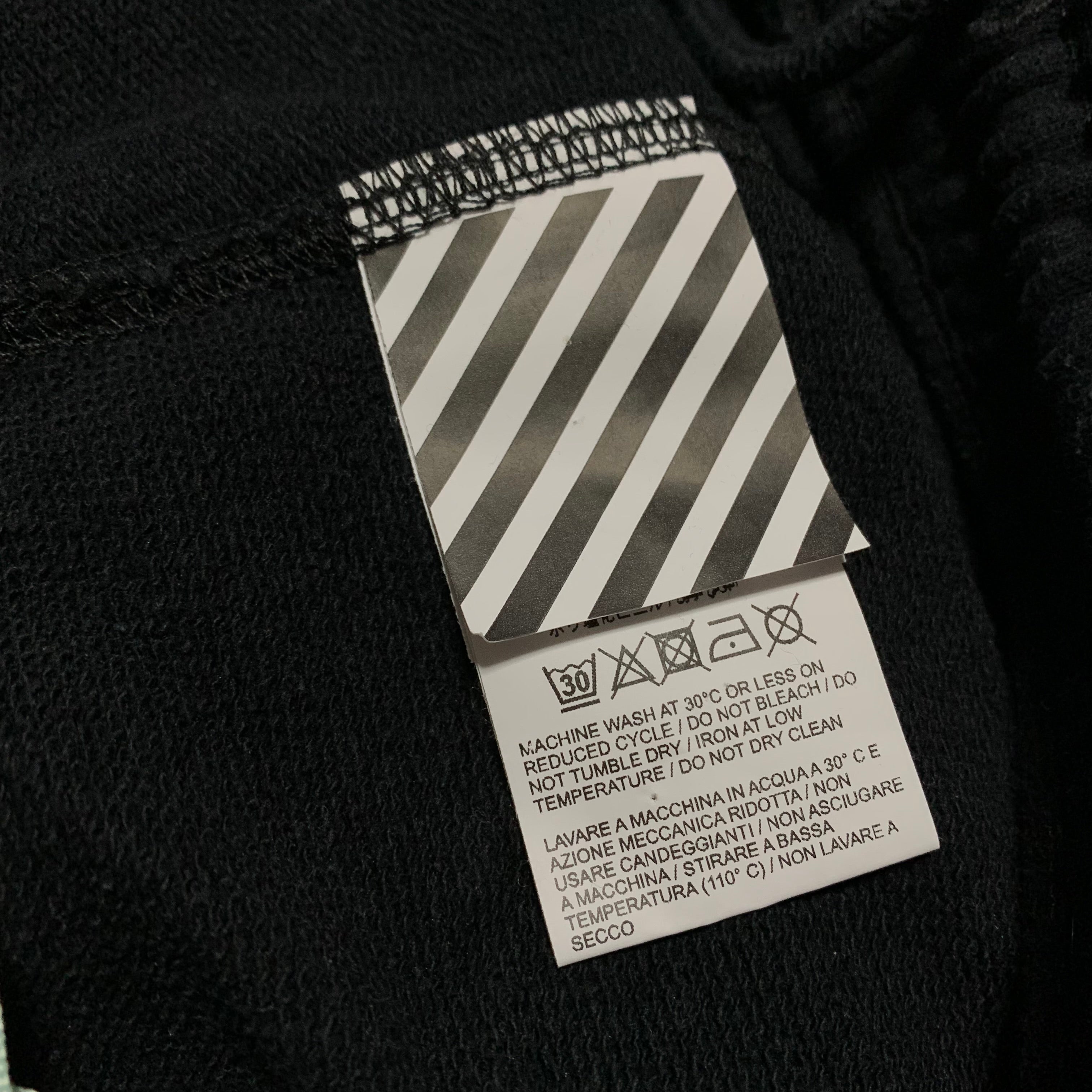 Off White Medium Shorts Graphic Black Jogger Bottoms Virgil Abloh