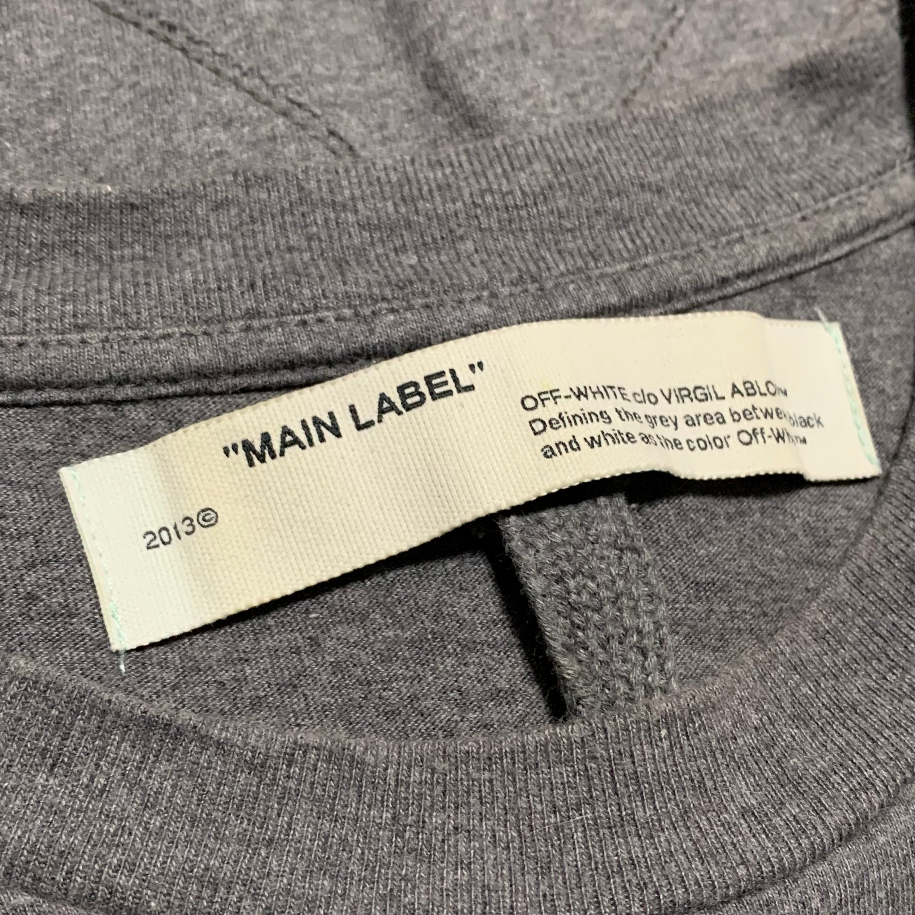 Off White Medium Arrows Graphic Grey Tee Virgil Abloh