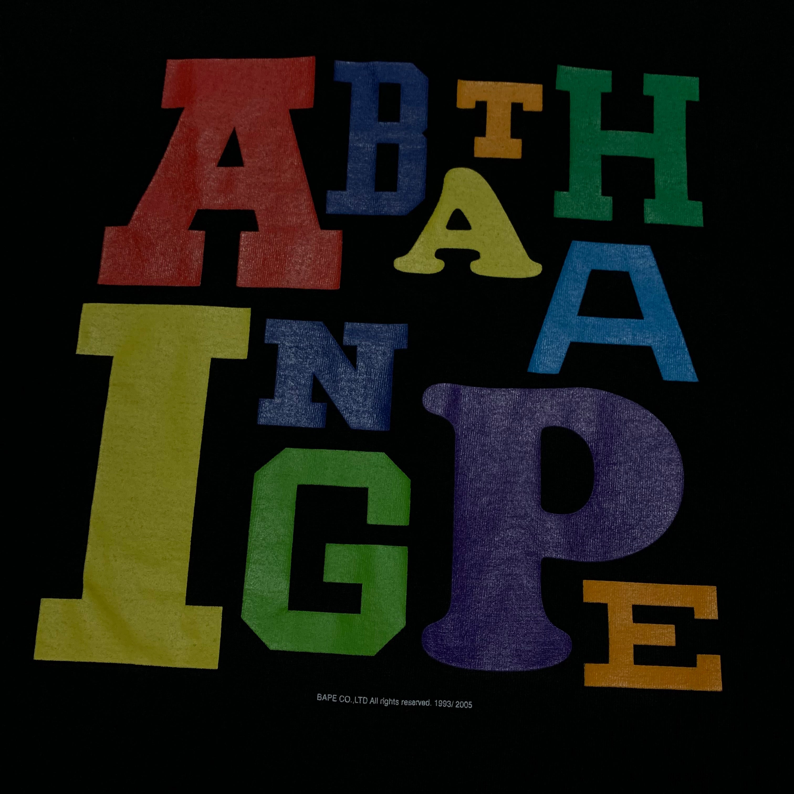 Bape Small Multi Graphic Black Tee A Bathing Ape 2005