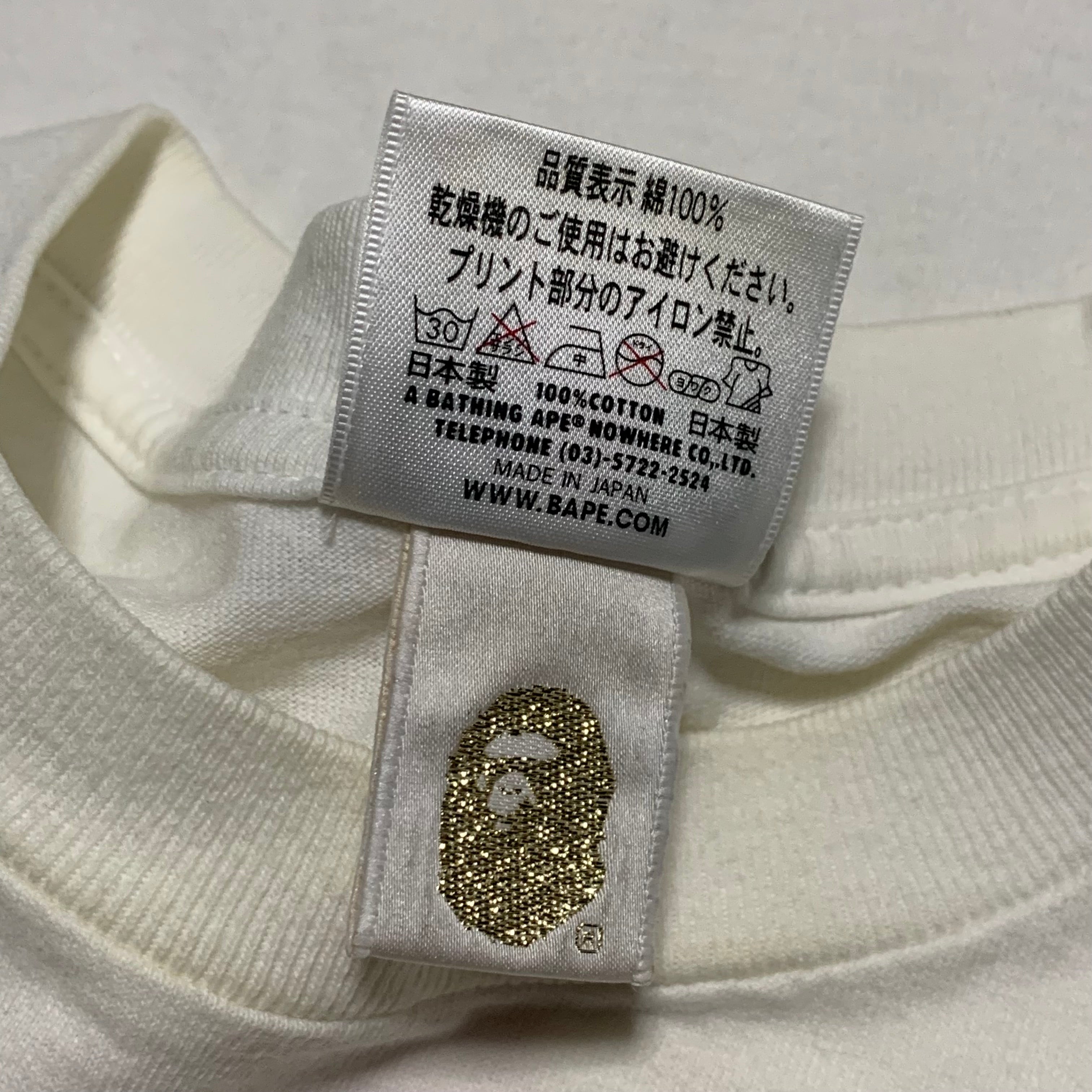 Bape Medium Bape Sta White Tee A Bathing Ape 2009
