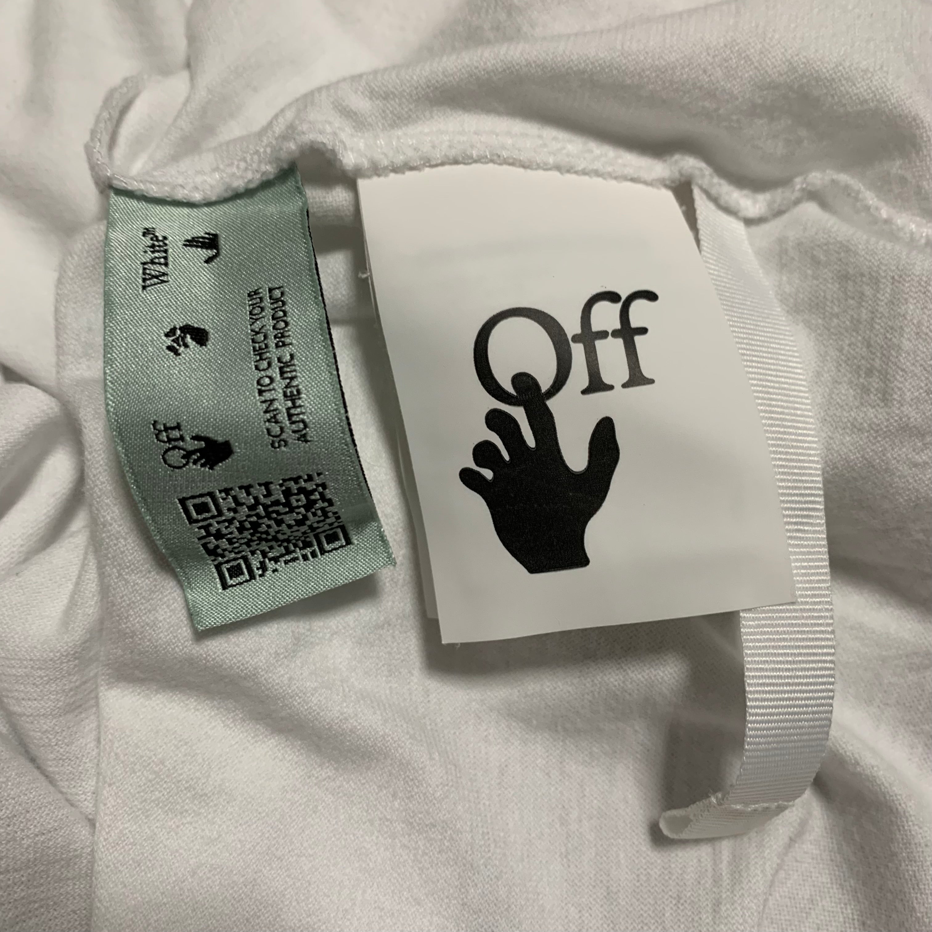 Off White XS Graffiti Graphic White Tee Virgil Abloh