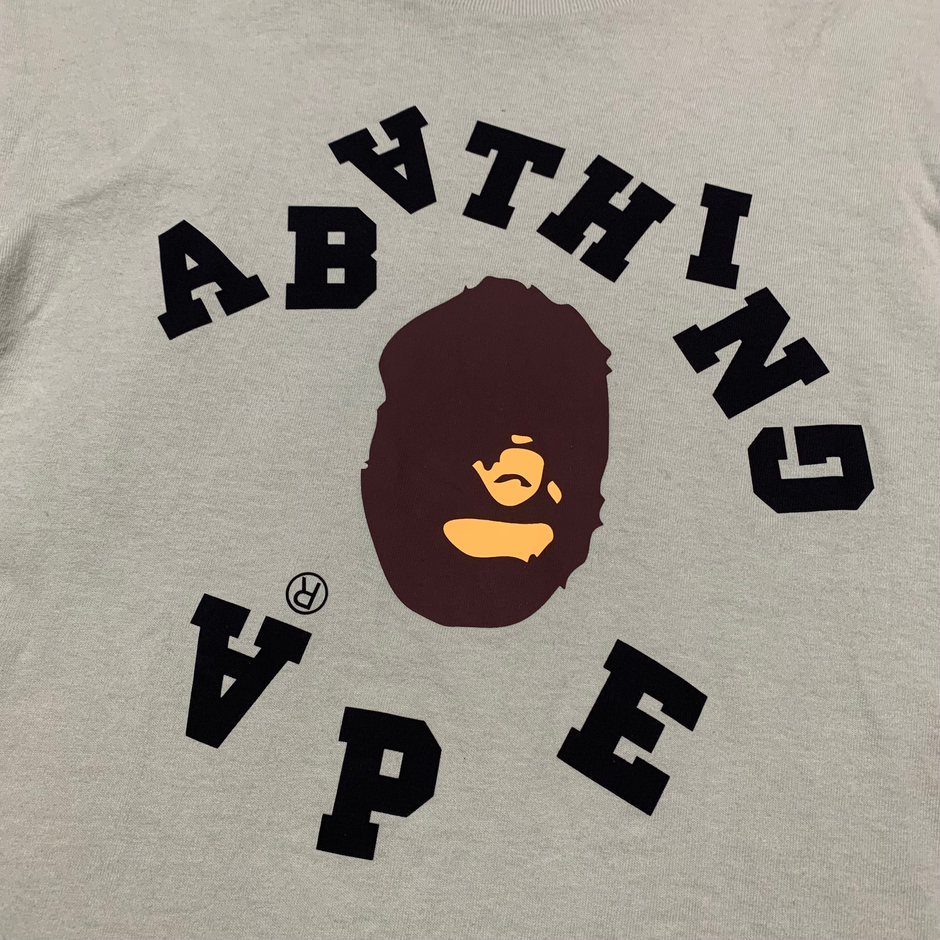 Bape Medium Broken College Green Tee A Bathing Ape