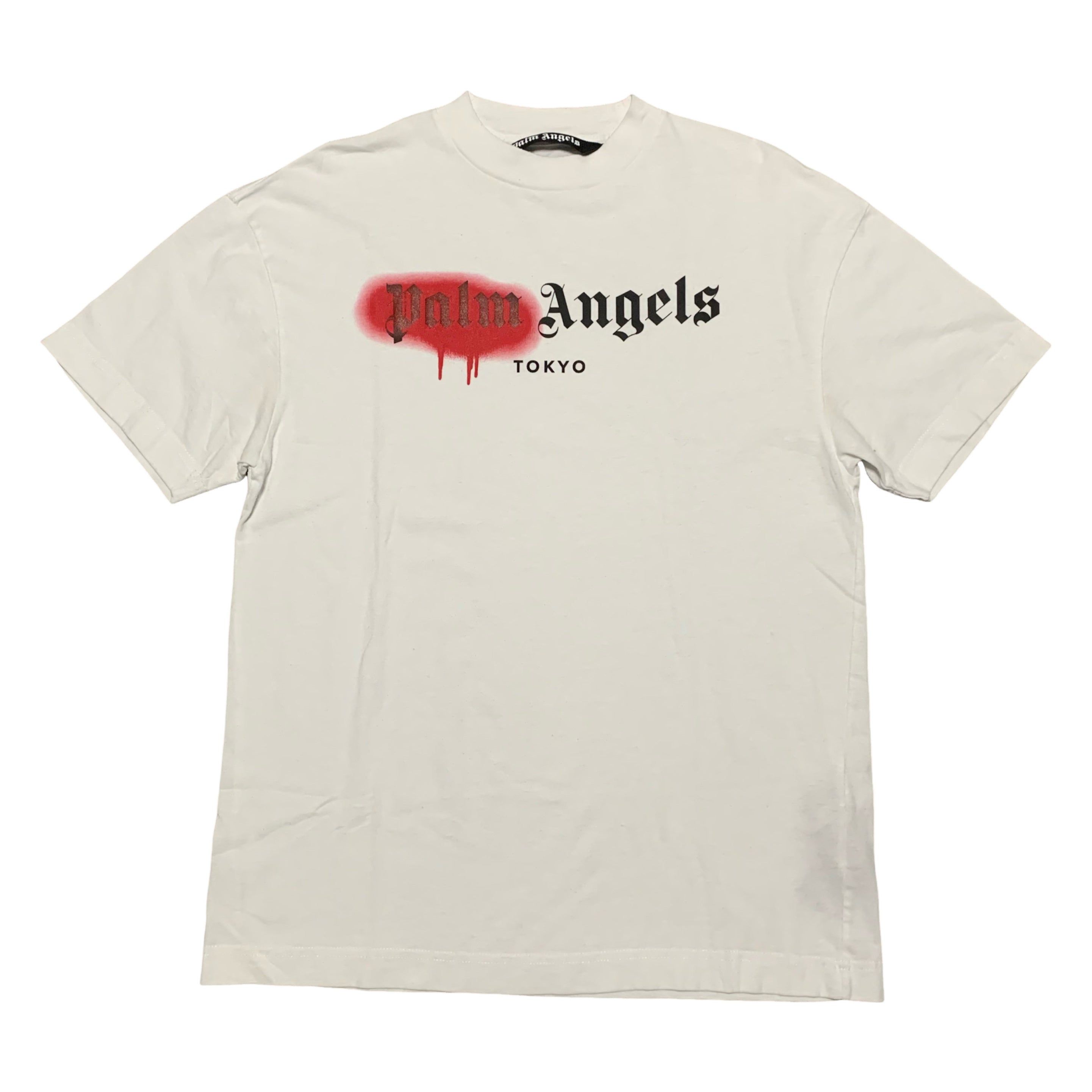 Palm Angels Medium Tokyo Sprayed White Tee