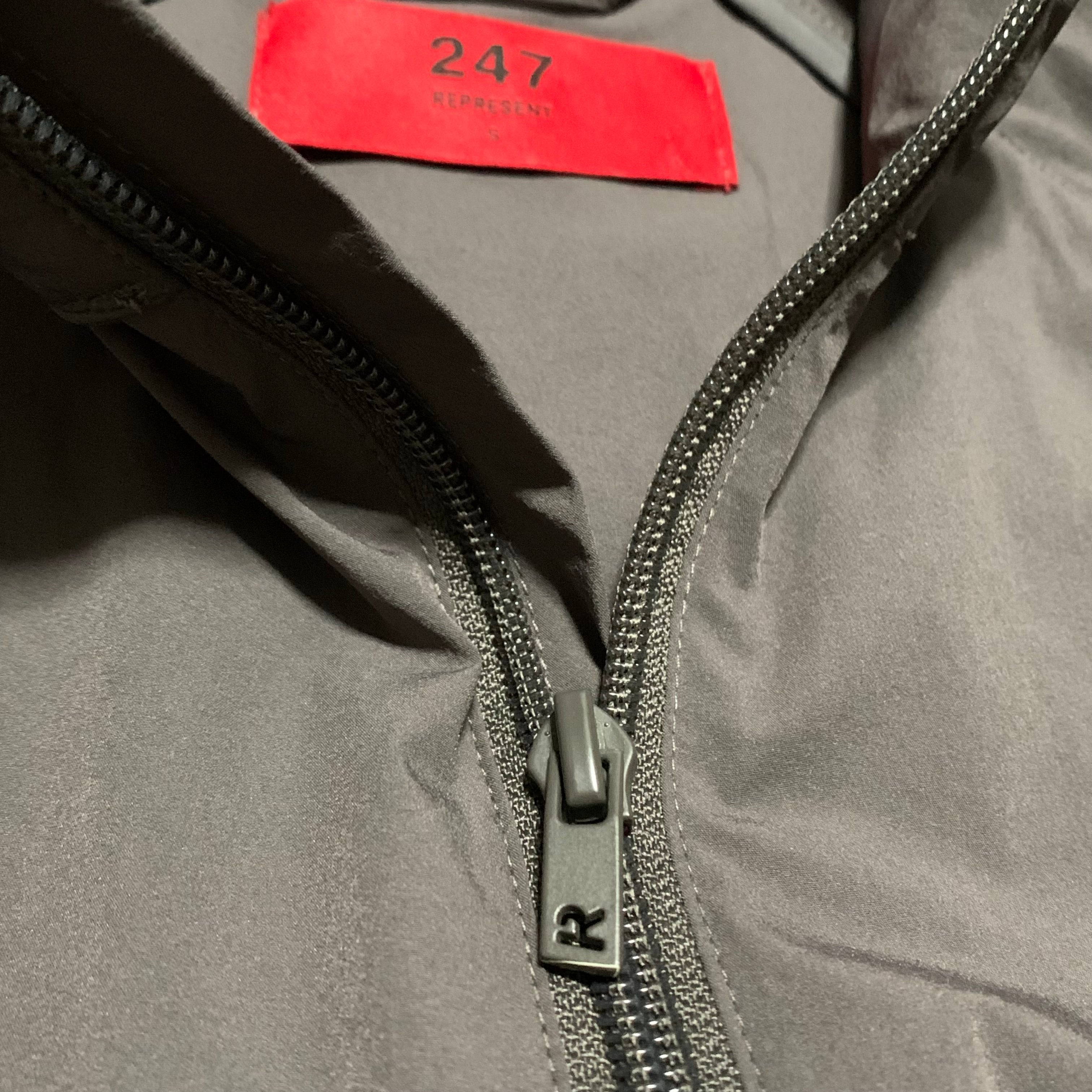Represent Small 247 Track Jacket Gym Top Grey