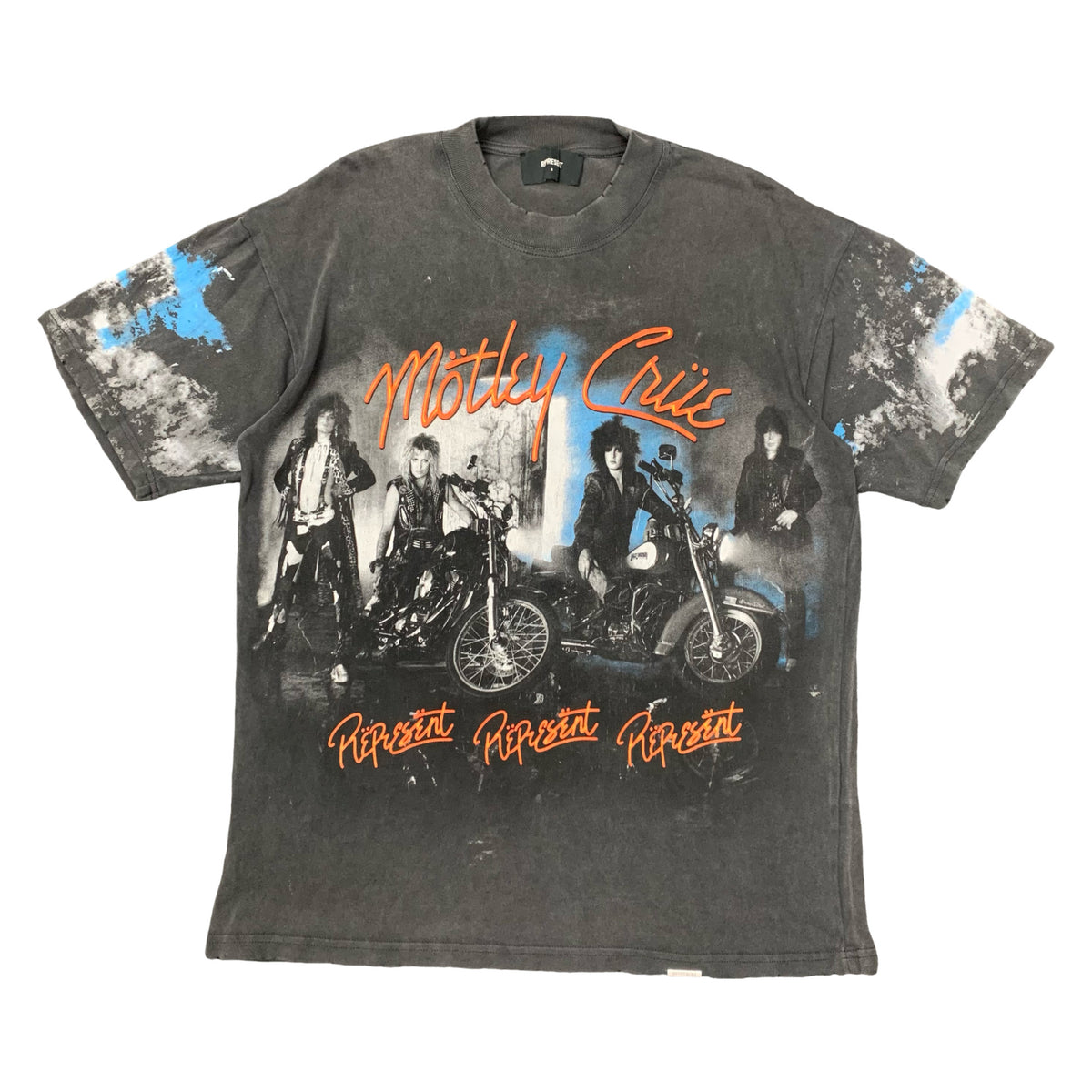 Represent Small Tee Motley Crue Bad Boys Vintage Grey T-Shirt