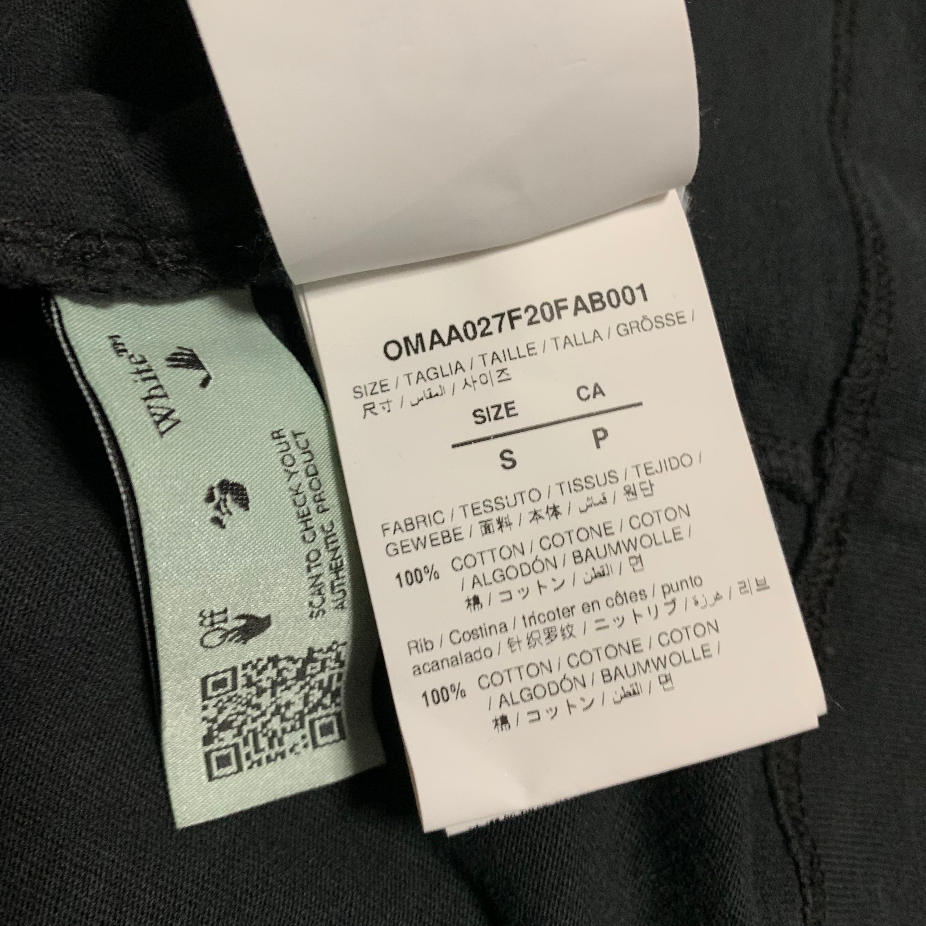 Off White Small Vintage Logo Black Tee Virgil Abloh