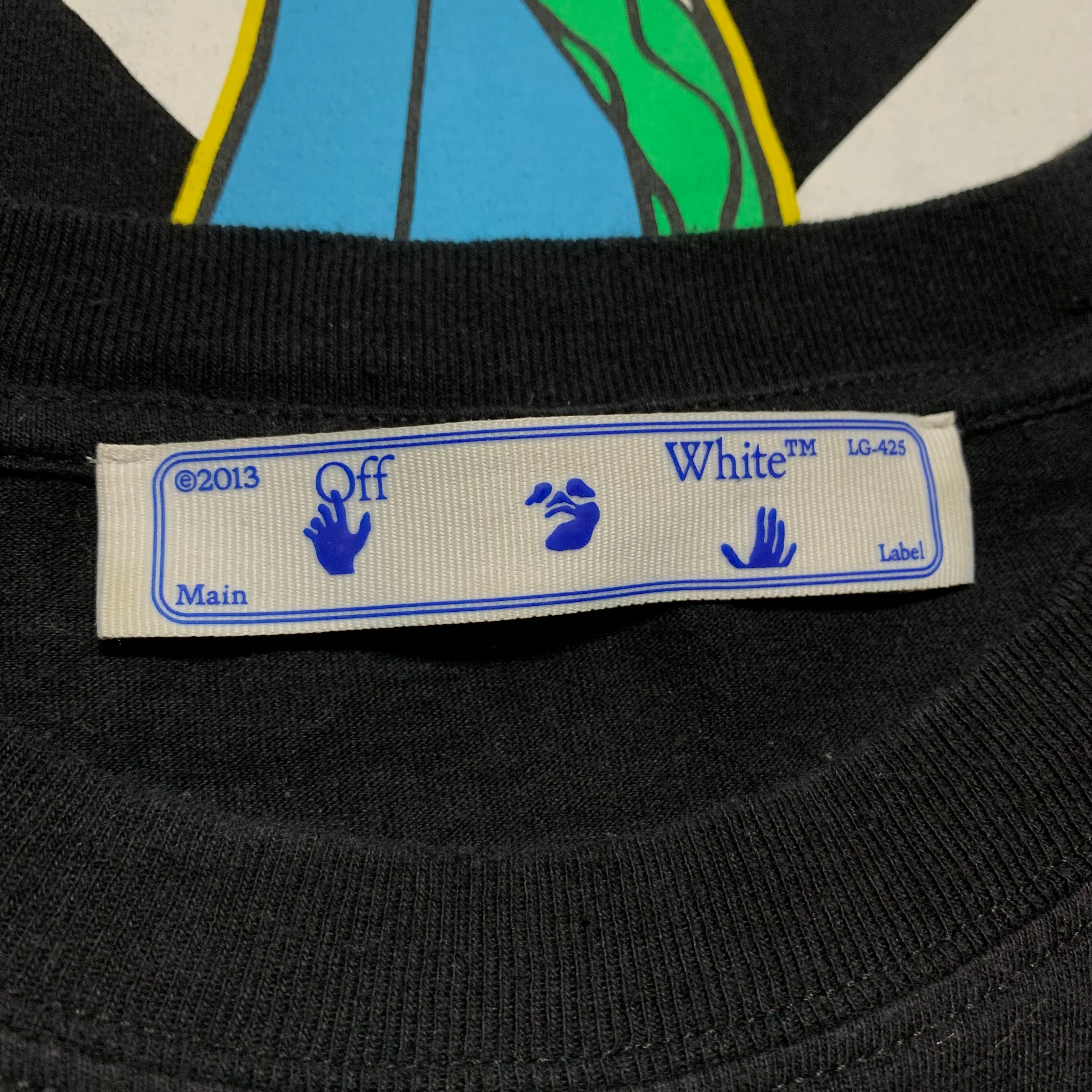 Off White XXL Adam Eve Arrows Black Tee Virgil Abloh