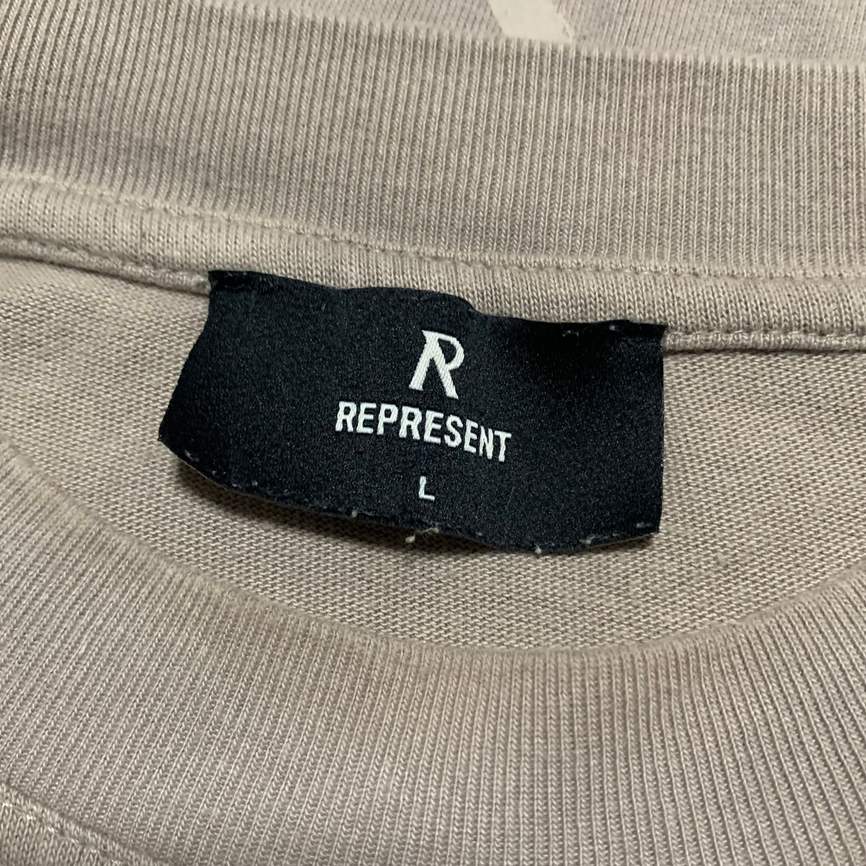 Represent Large Icarus Taupe Beige Tee