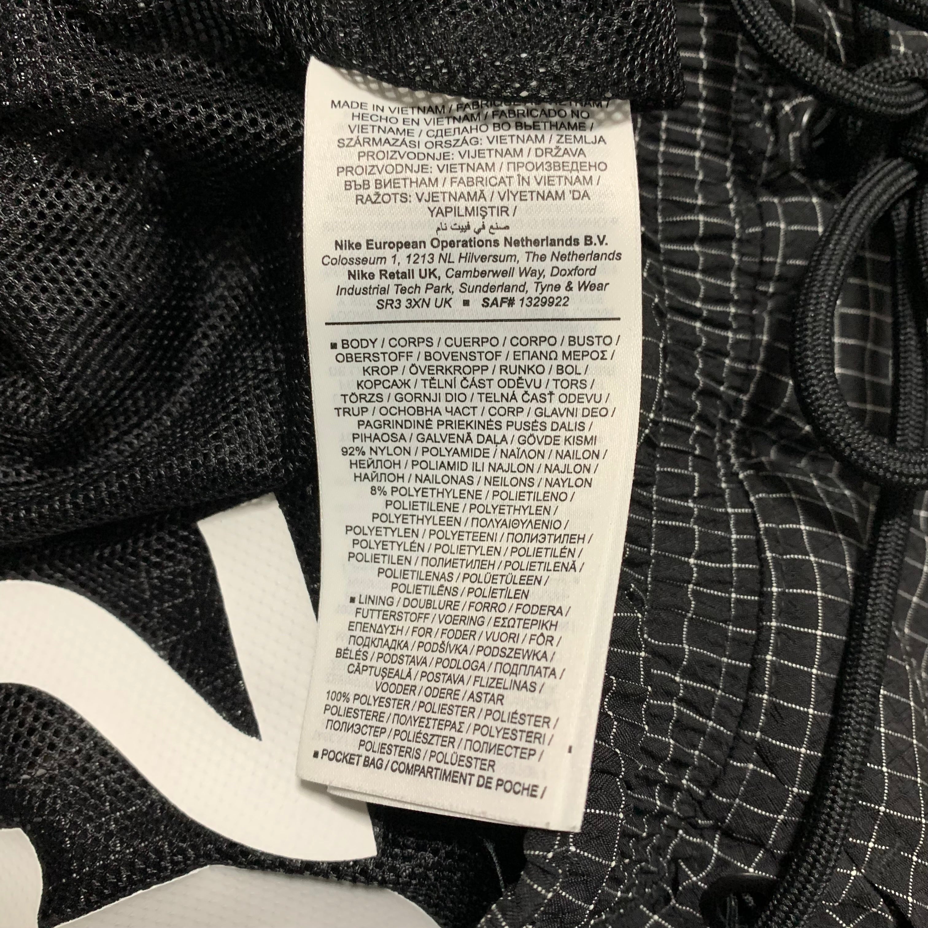 Off White Nike XS Shorts Black Woven 002 Shorts 2022