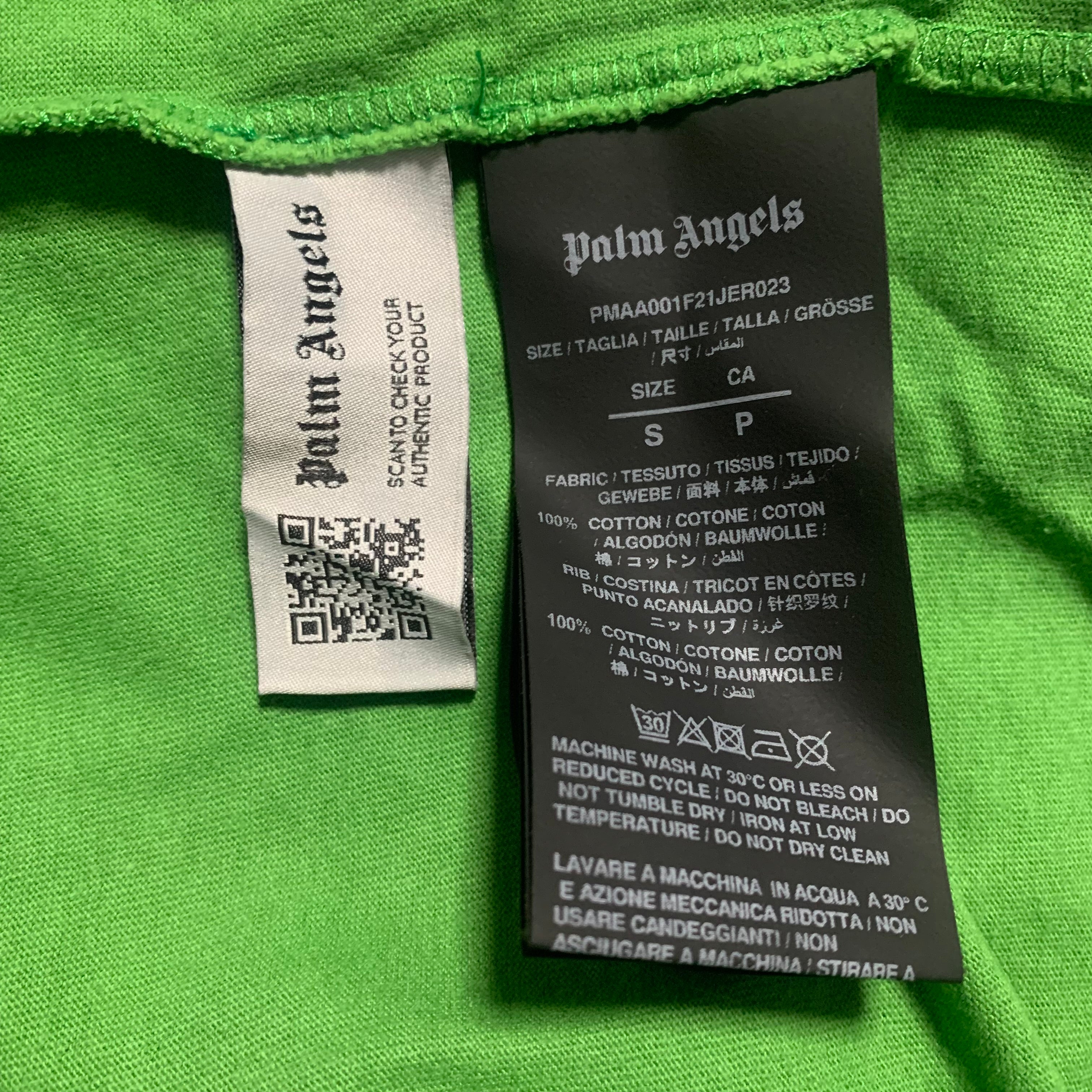Palm Angels Small Kill The Bear Green Tee