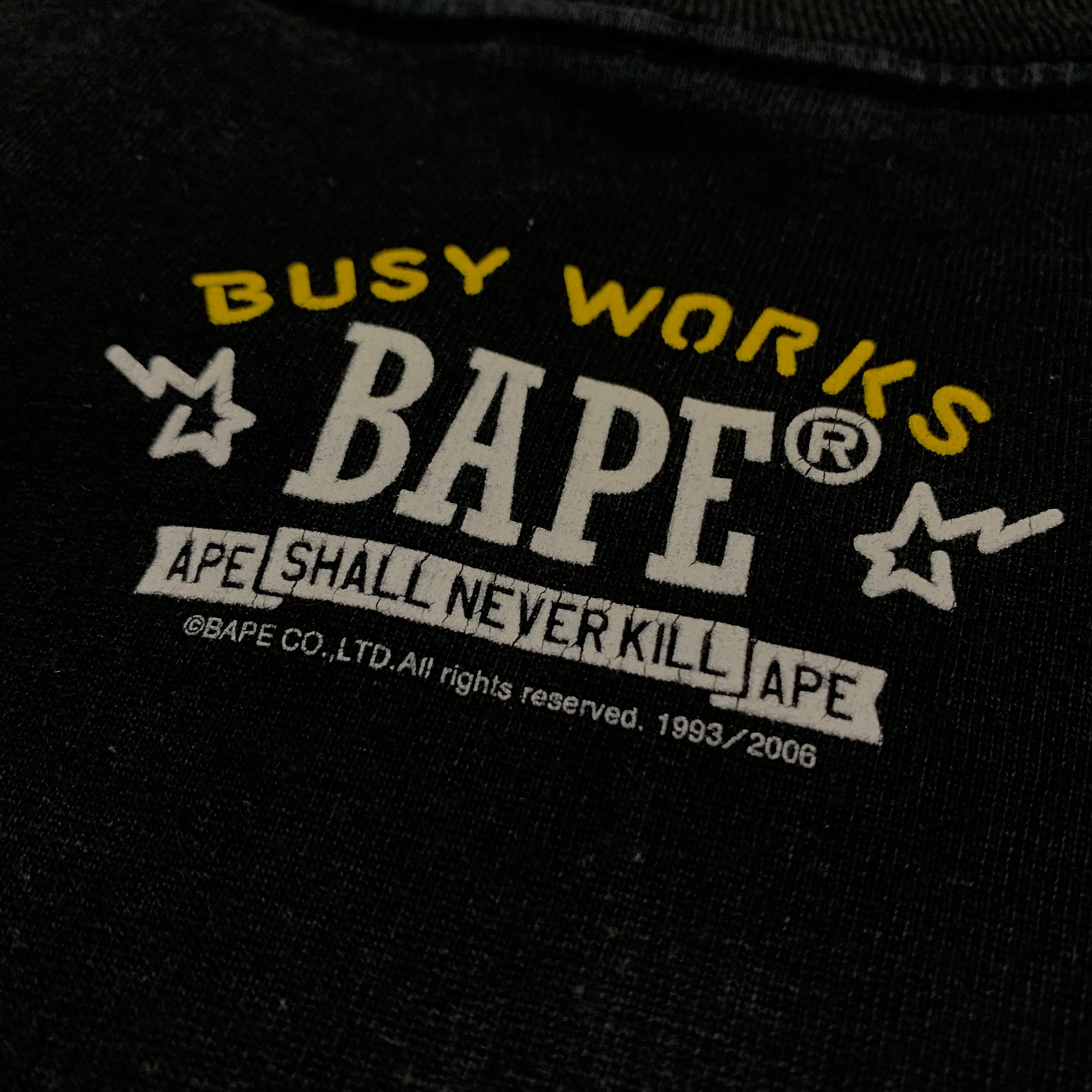 Bape Large Camo Graphic Black Tee A Bathing Ape 2006
