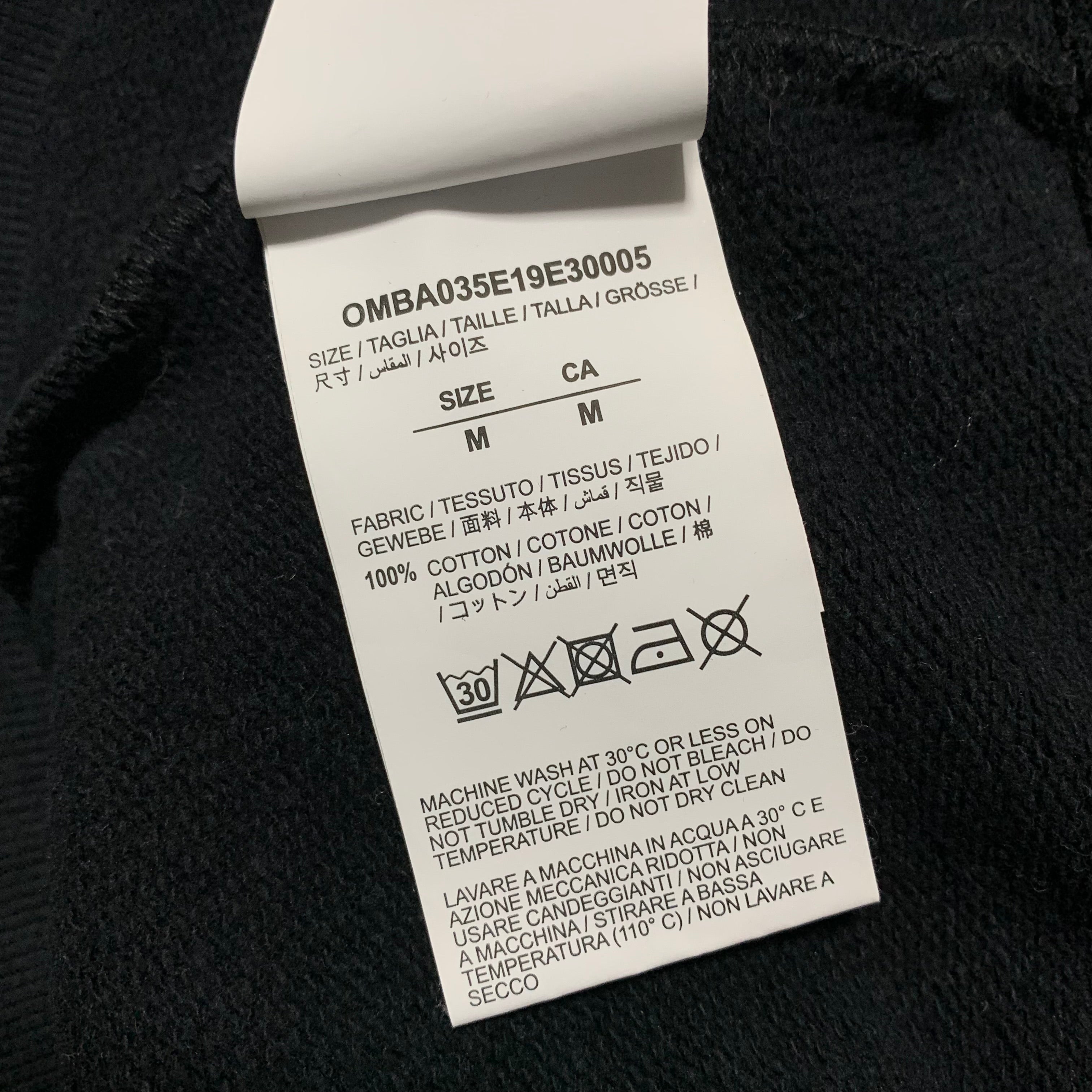 Off White Medium Mariana De Silva Black Sweatshirt Crewneck Virgil Abloh