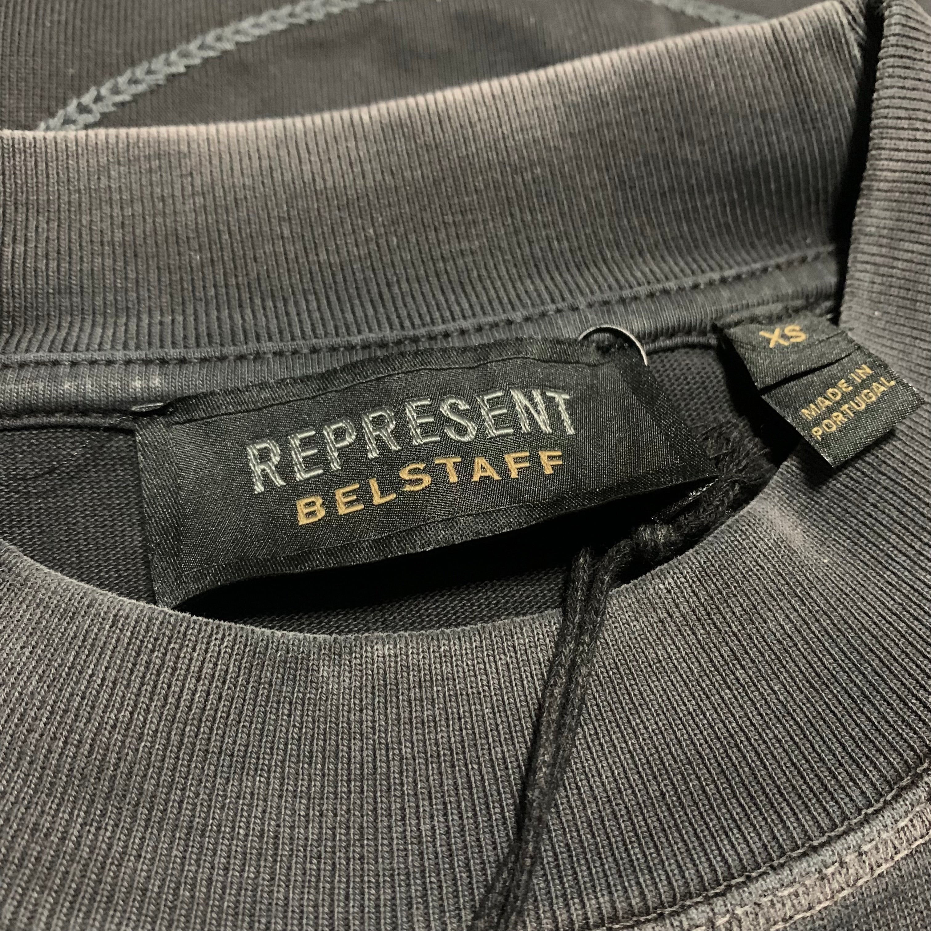 Represent x Belstaff XS Outline Phoenix Shadow Black Tee