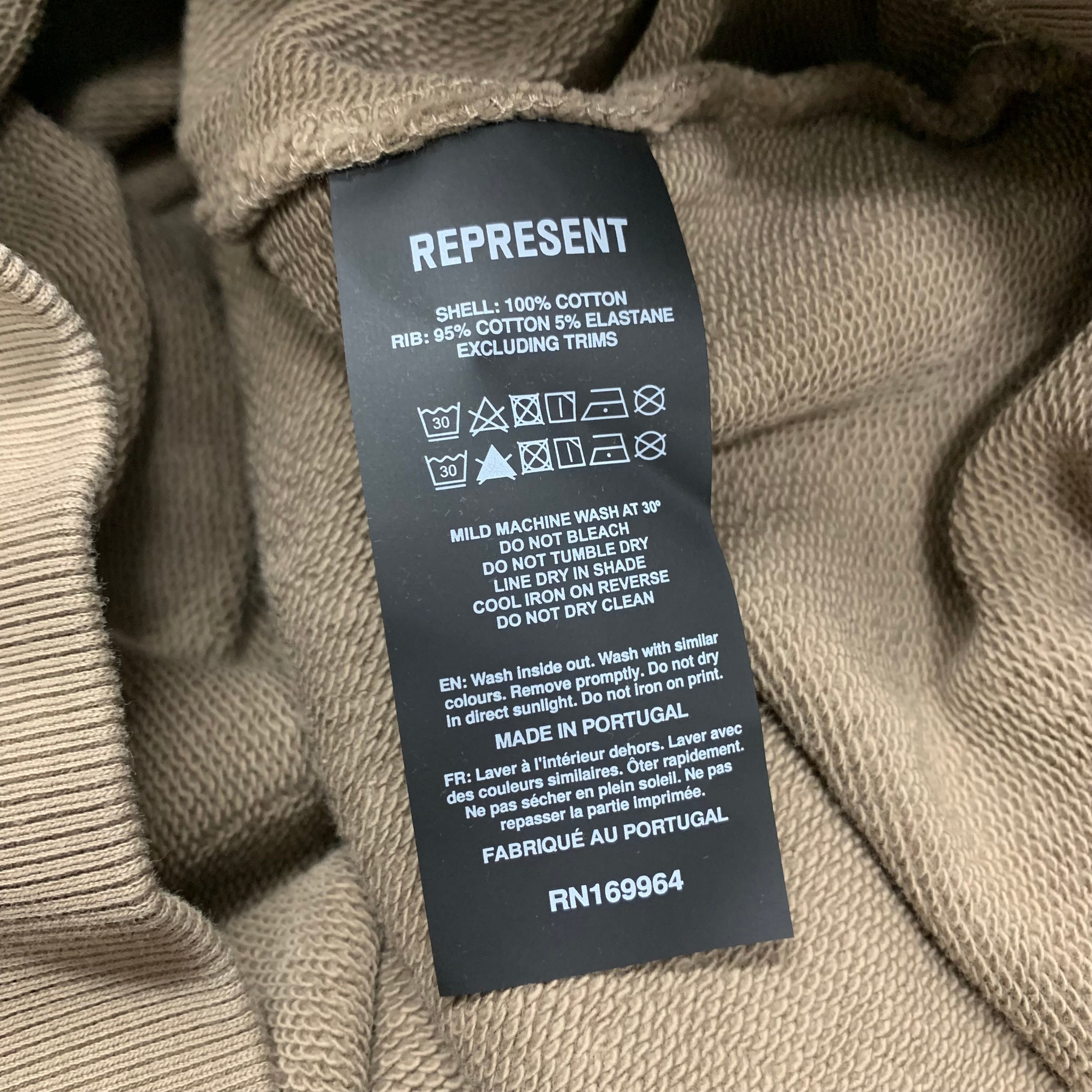 Represent Small Hoodie 247 Future Terrains Oversized Umber Hoodie