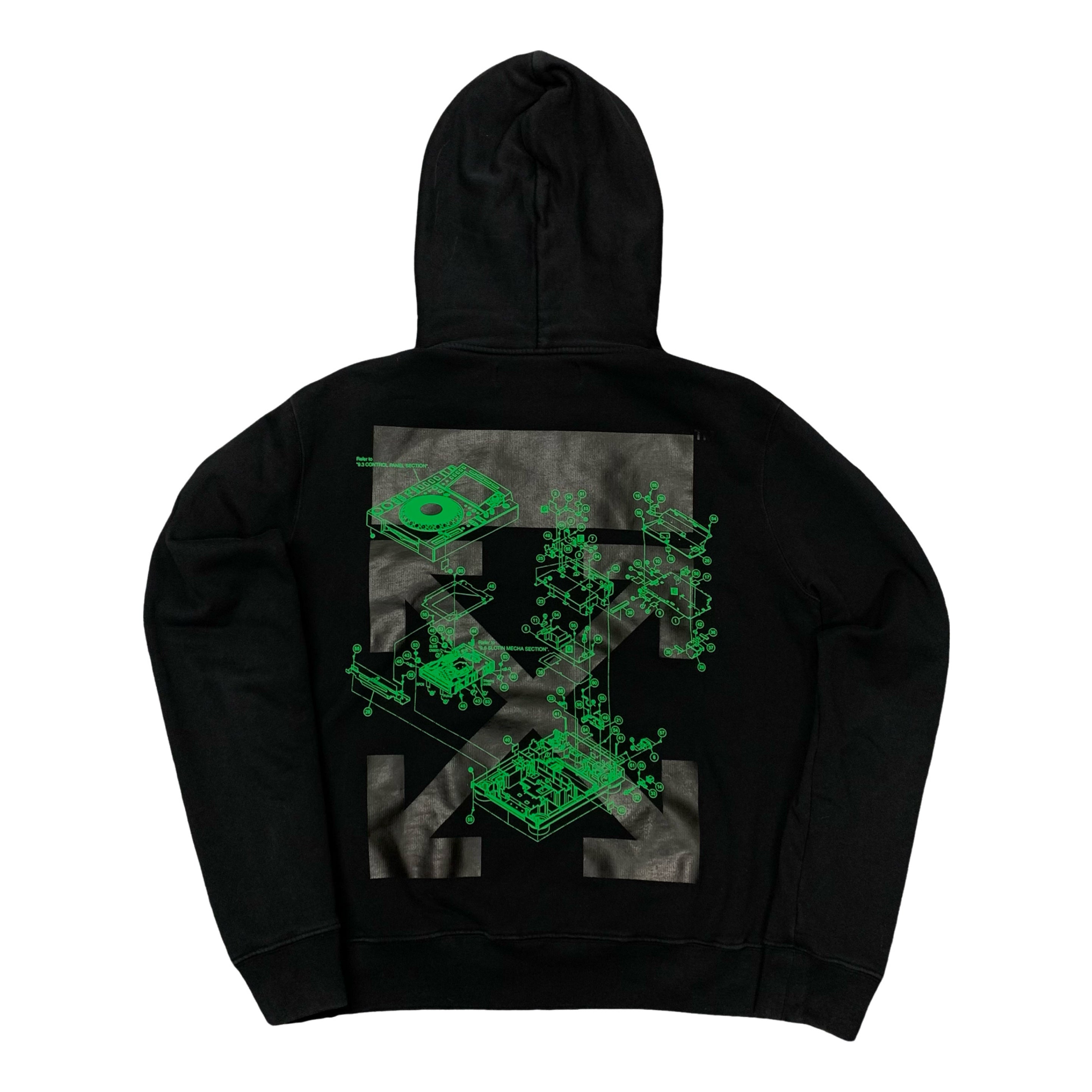 Off White Medium Hoodie Pioneer DJ Arrows Black Hoodie Virgil Abloh 2021