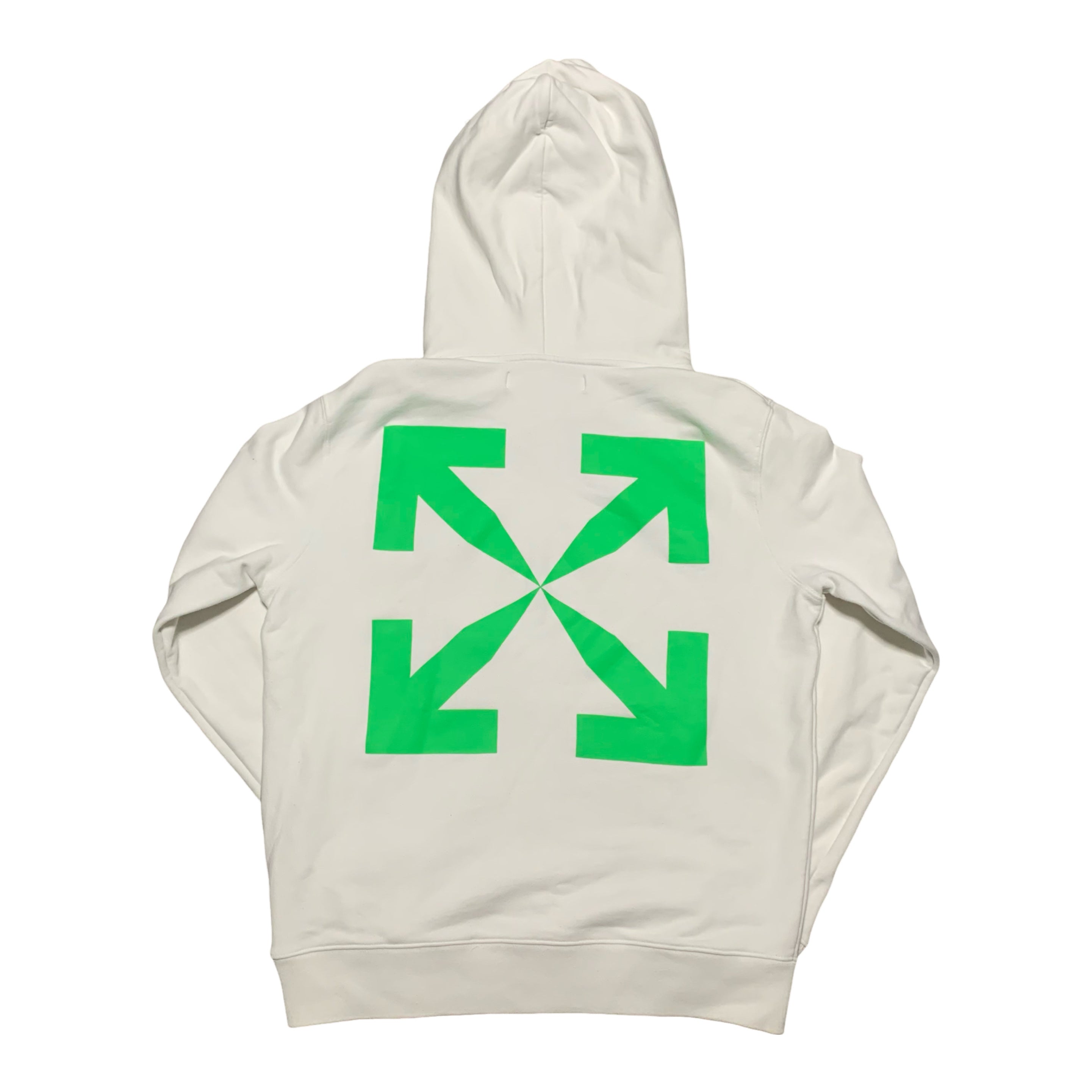 Off White Medium Pascal Arrows White Hoodie Virgil Abloh