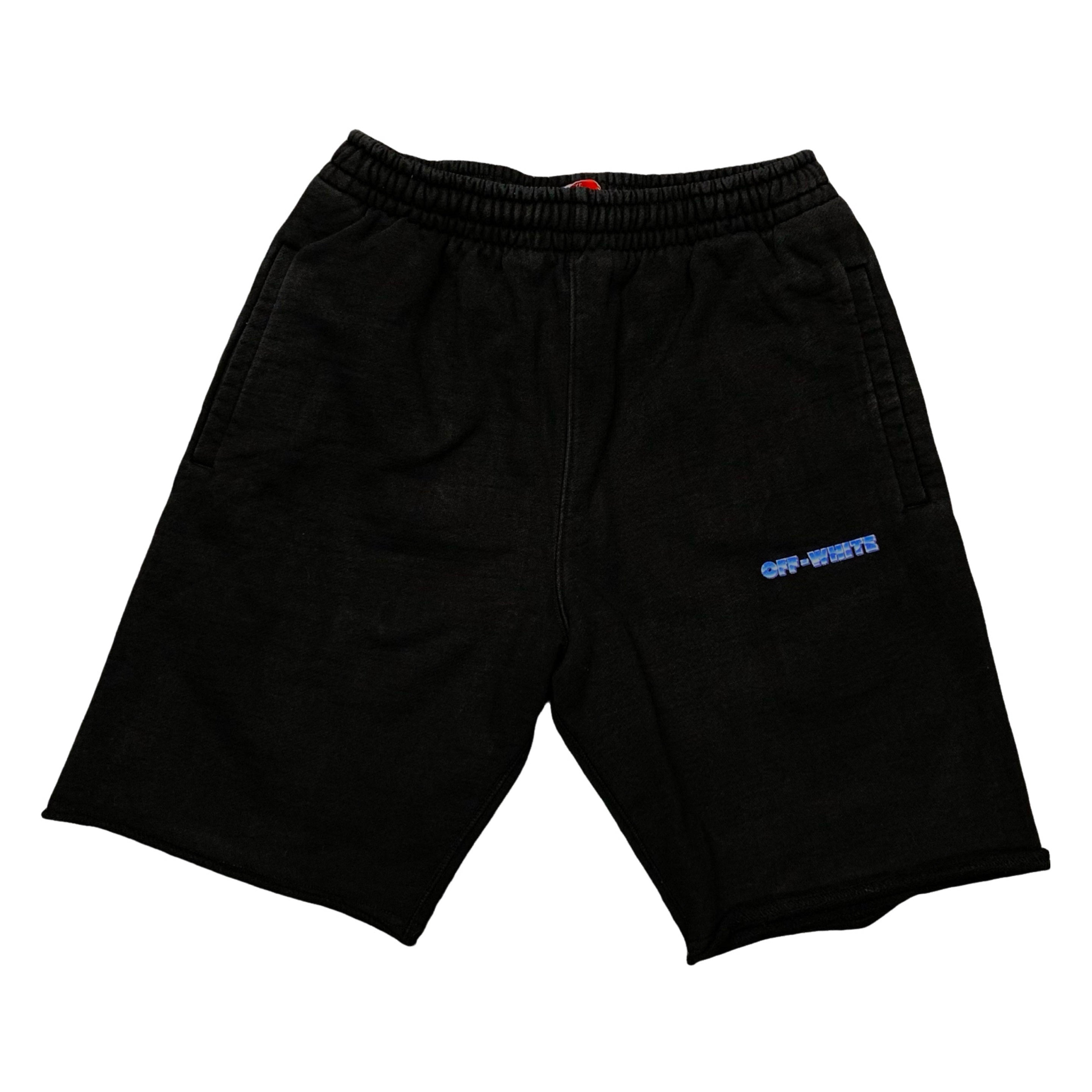 Off White Small Shorts Metal Arrows Black Sweatpants Bottoms Virgil Abloh