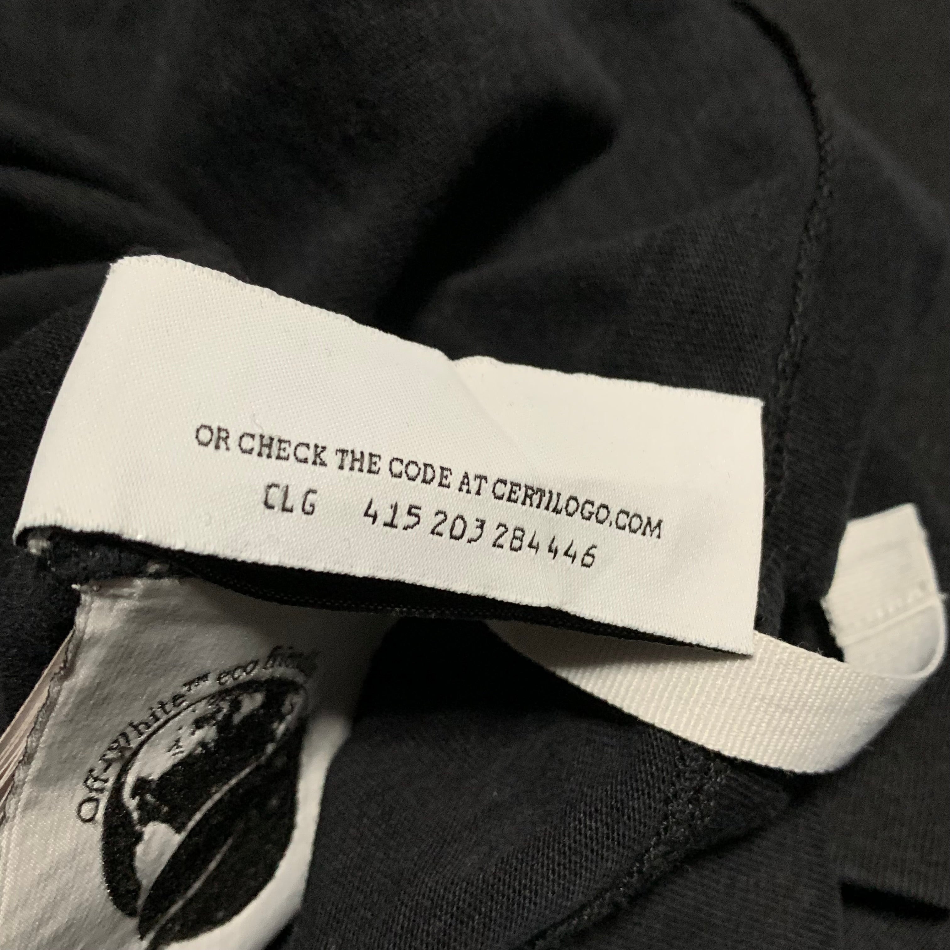 Off White Medium Tornado Arrows Black Tee Virgil Abloh