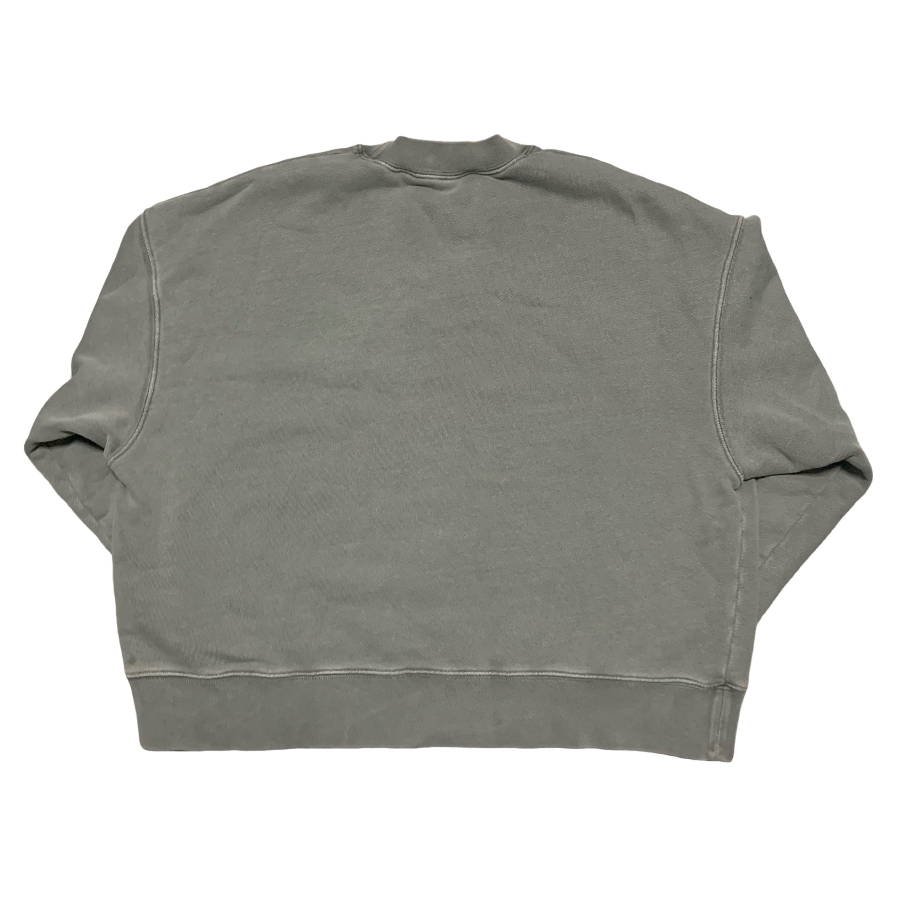 Palm Angels Medium Curved Logo Grey Sweatshirt Crewneck