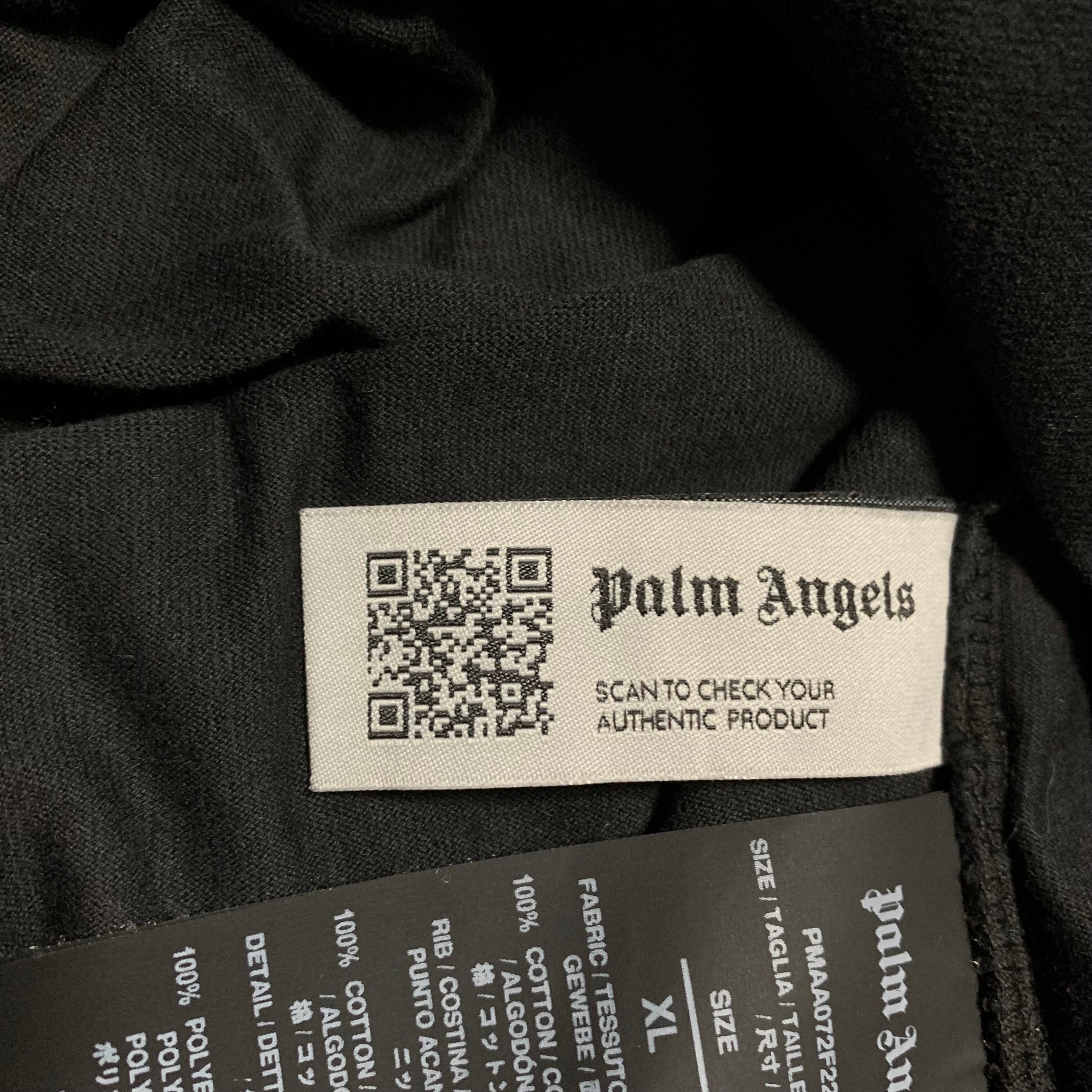Palm Angels XL Flame Logo Black Tee