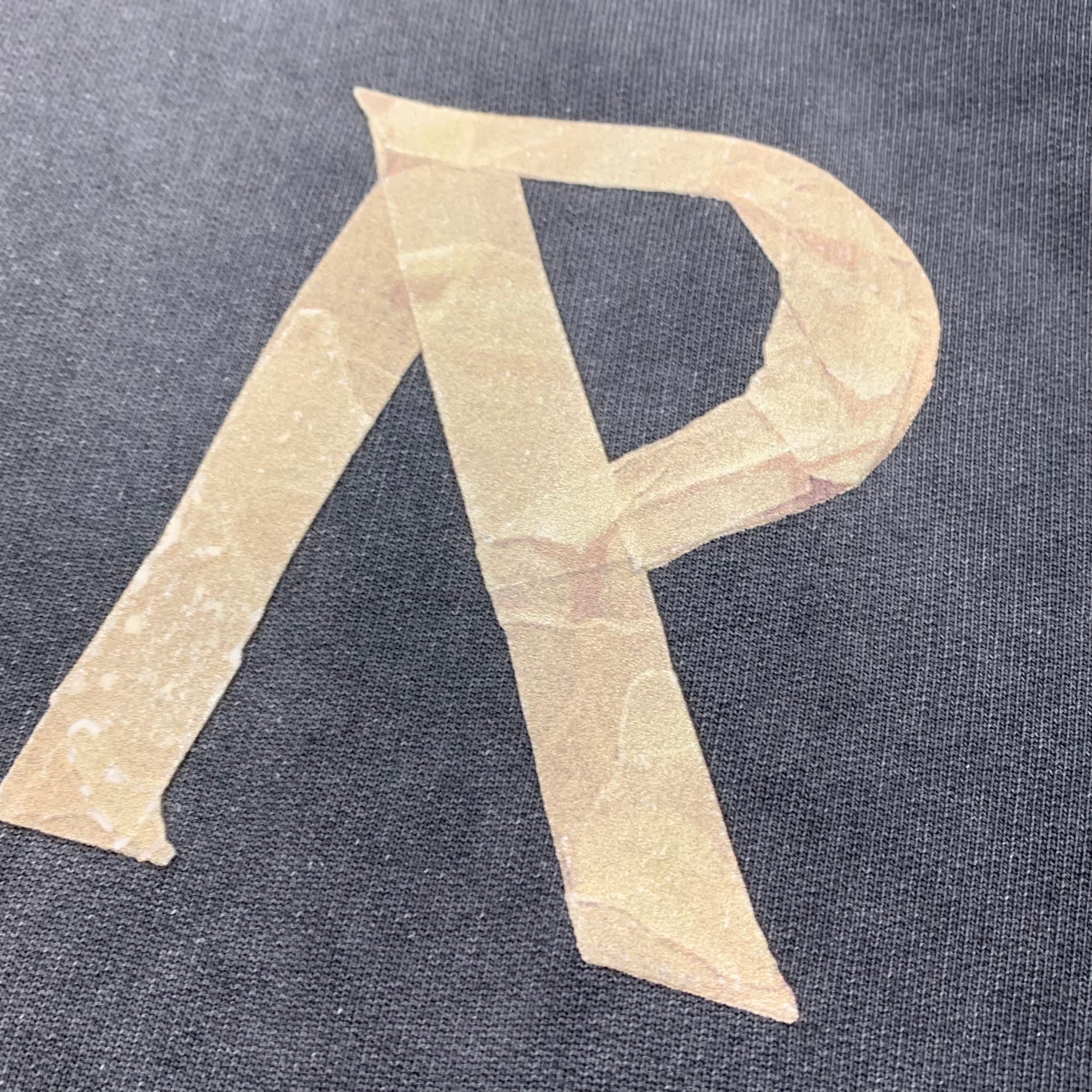 Represent XS Hoodie Initial Masking Tape Stained Black Hoodie
