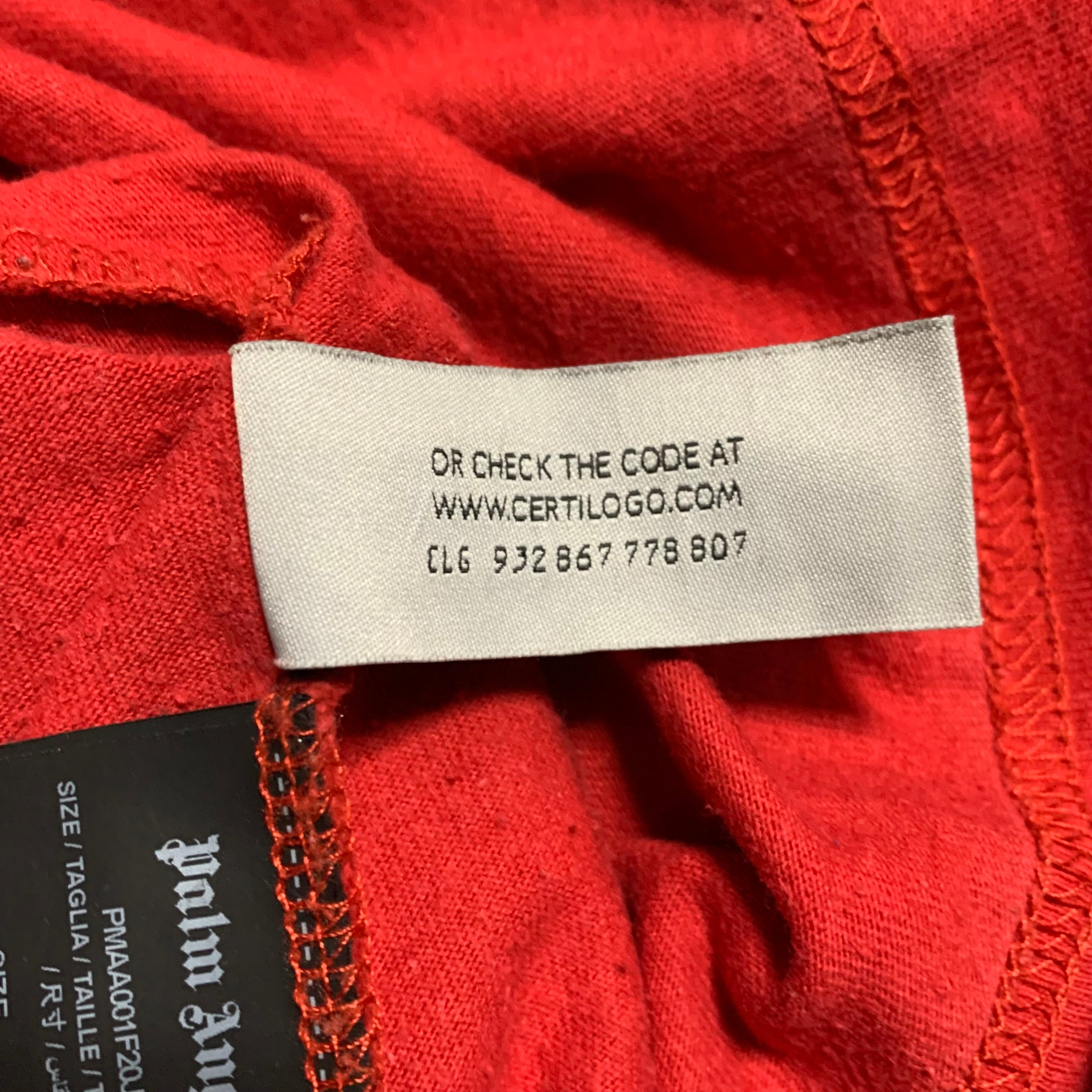 Palm Angels Medium Las Vegas Sprayed Red Tee