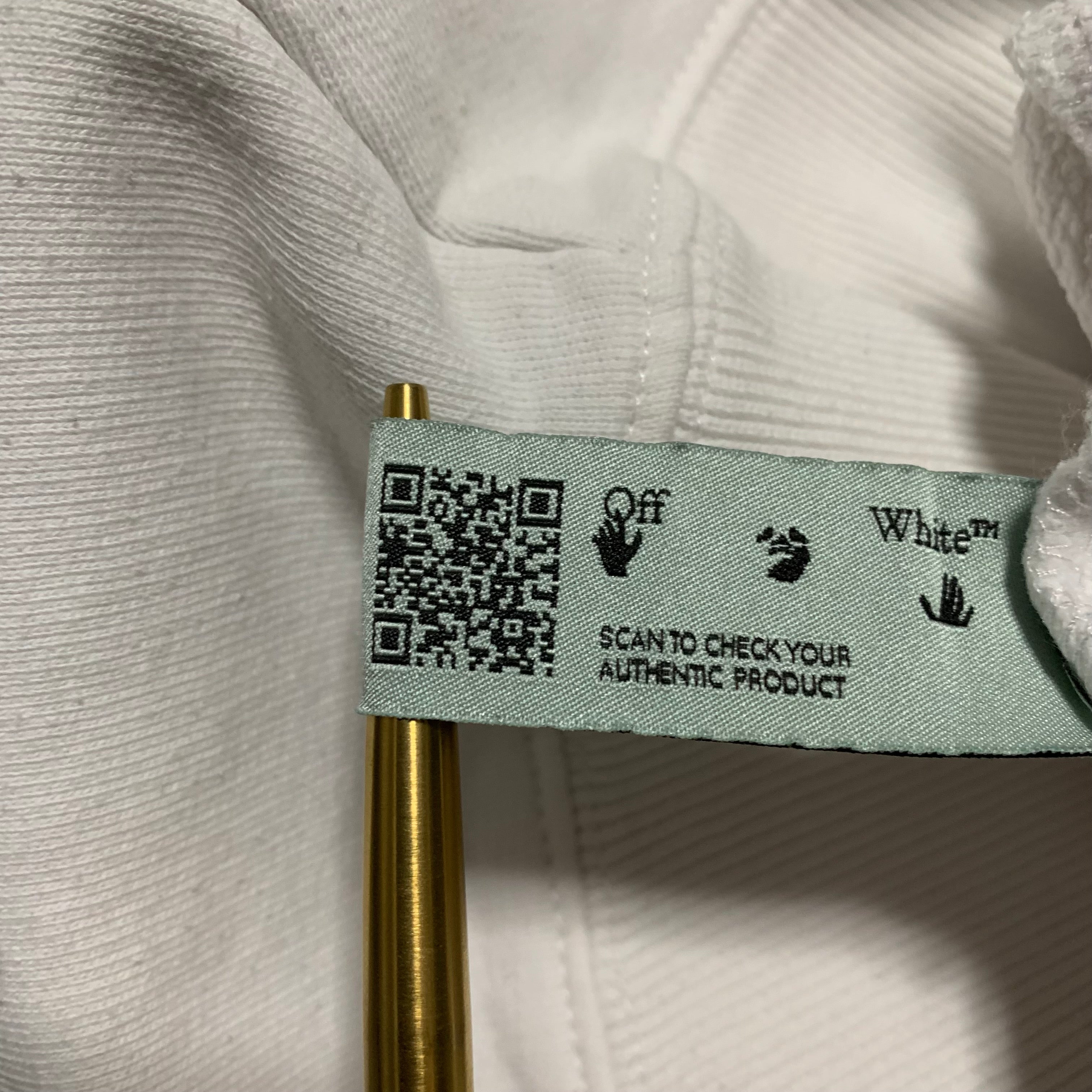 Off White Medium Caravaggio Arrows White Hoodie Virgil Abloh