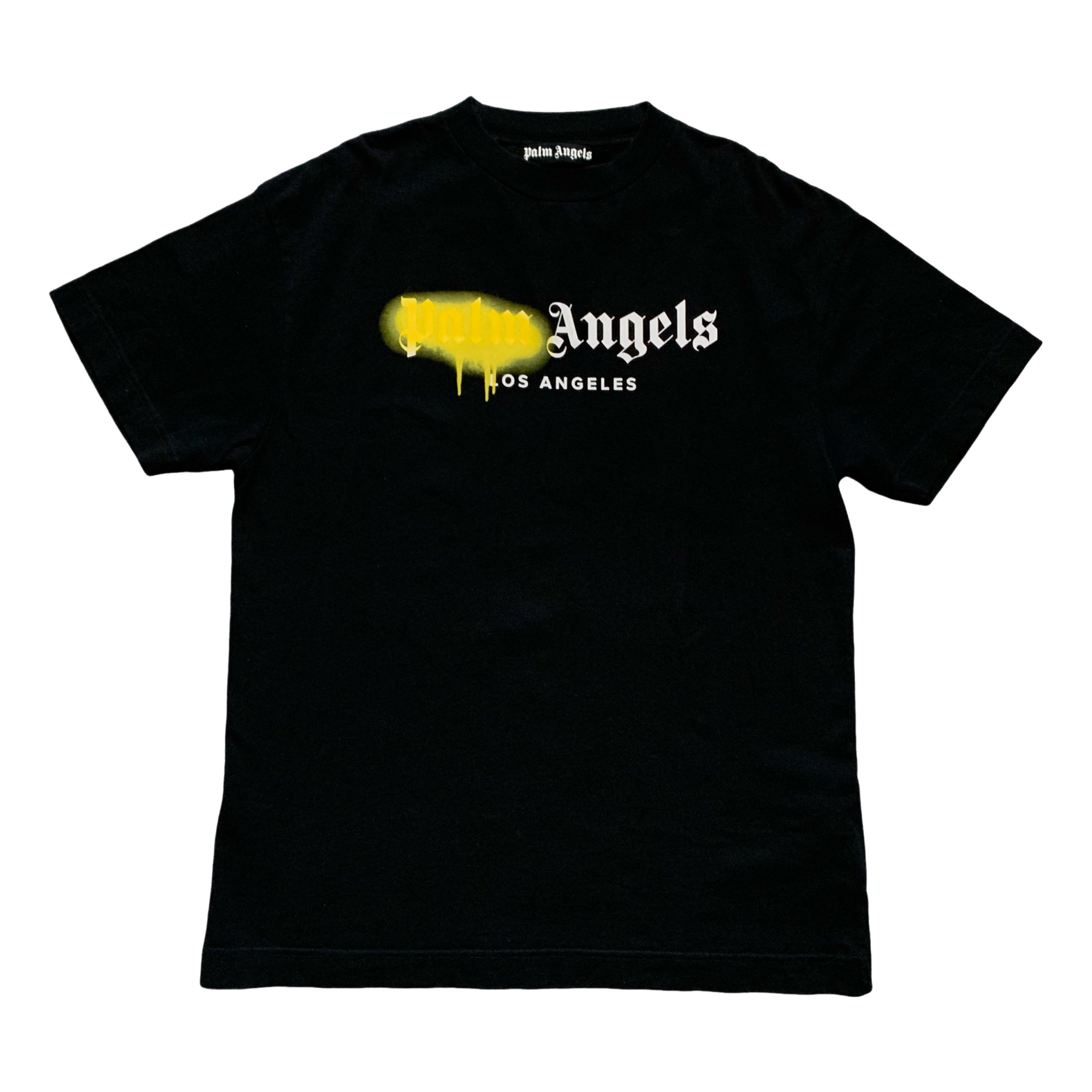 Palm Angels Large Los Angels Sprayed Black Tee