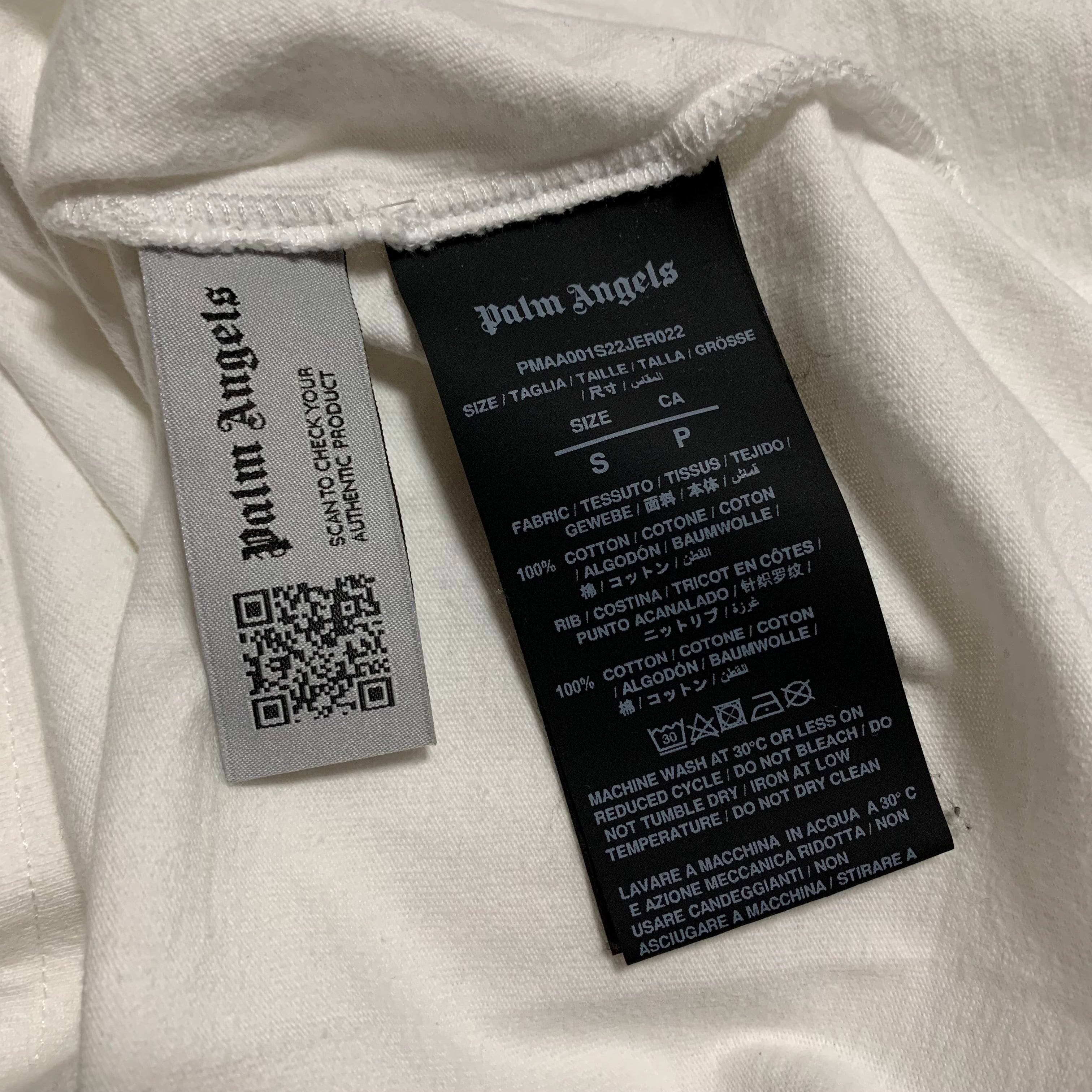 Palm Angels Small Broken Palm Tree White Tee