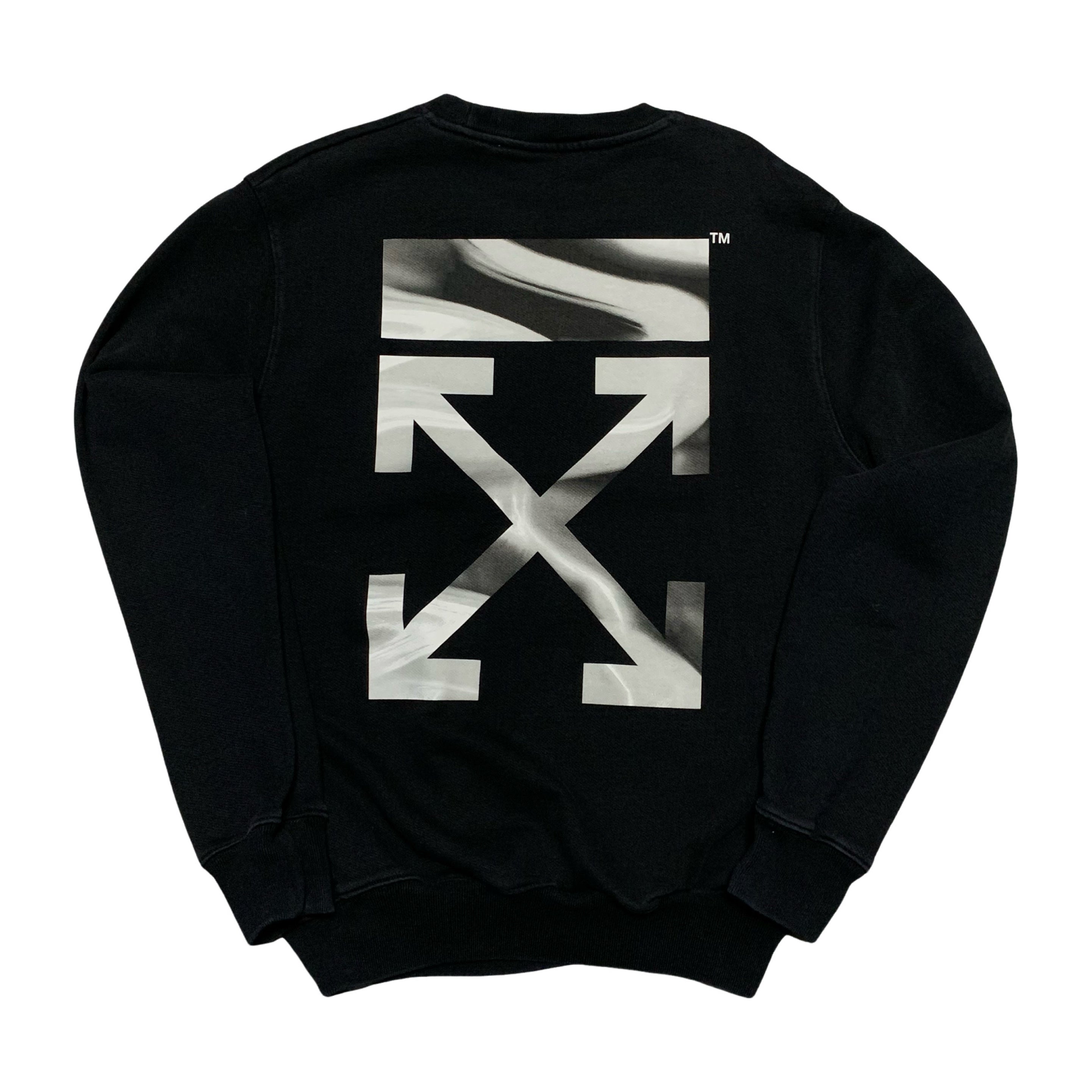Off White Small Liquid Arrows Black Sweatshirt Crewneck Virgil Abloh