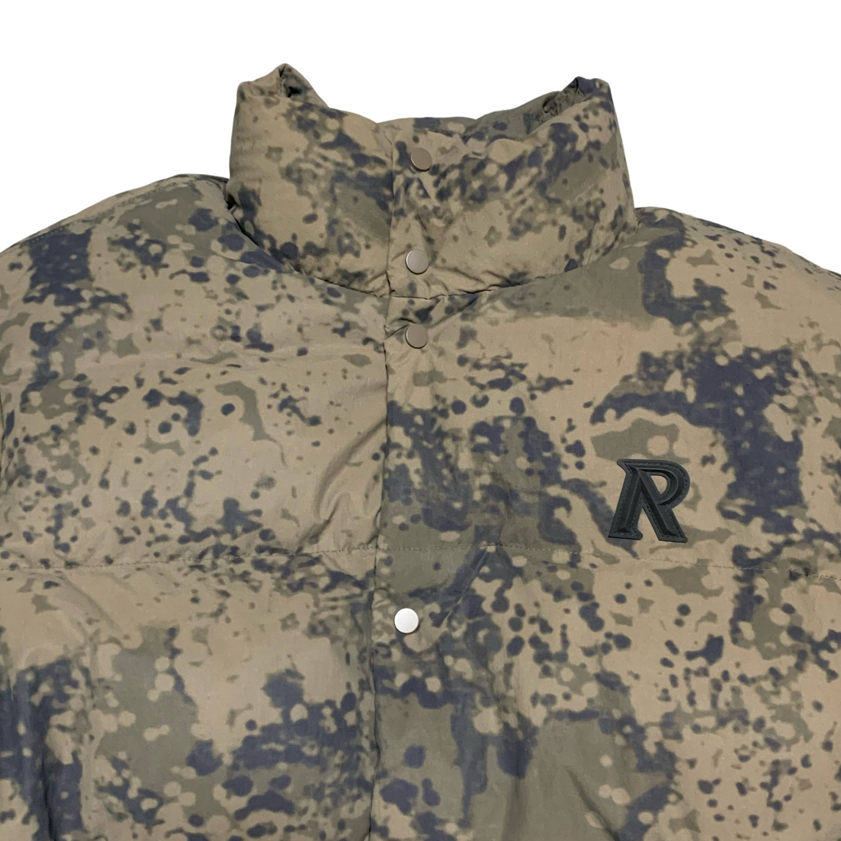 Represent XS Puffer Jacket Green Camo Camouflage (RRP £340)