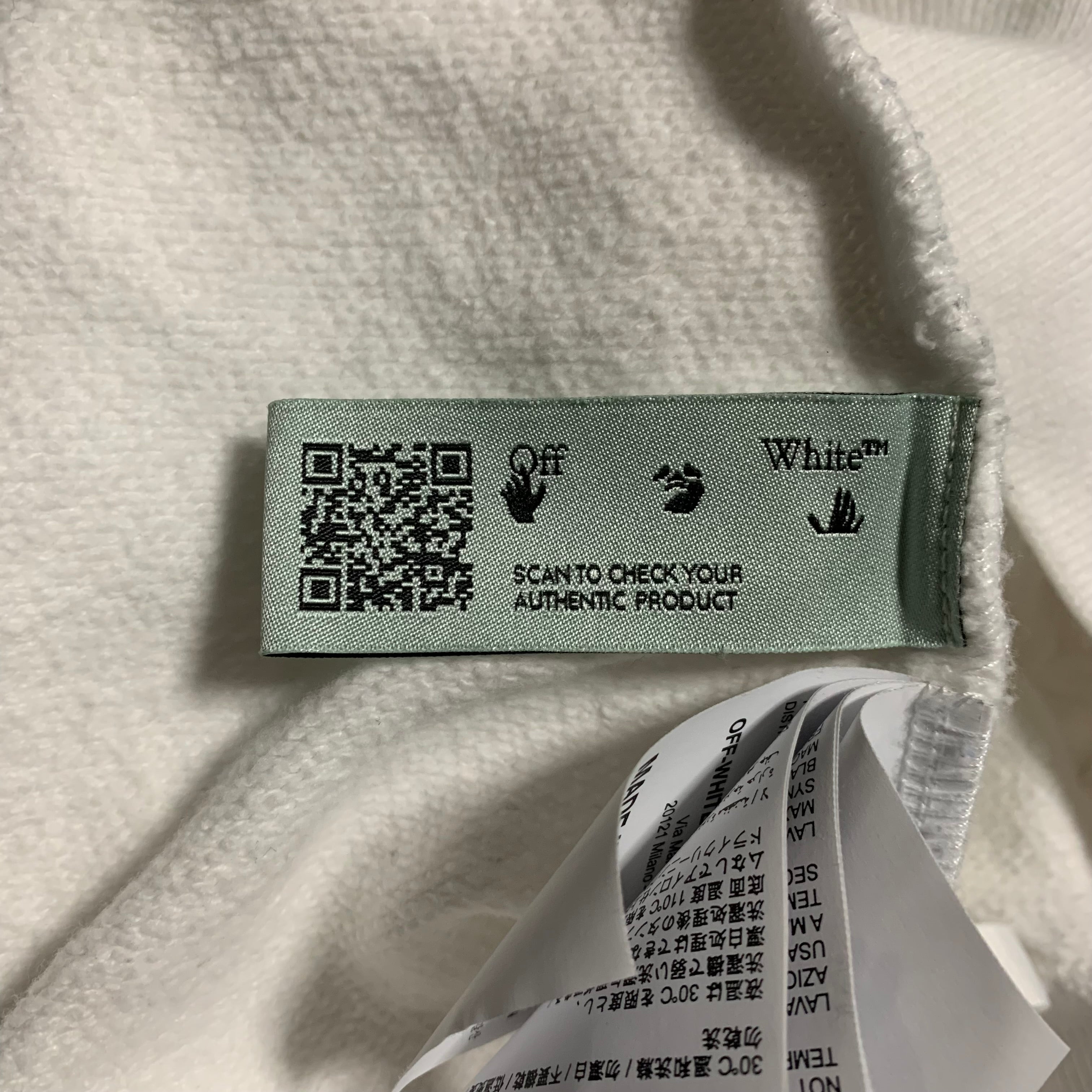 Off White XS Mona Lisa White Hoodie Virgil Abloh