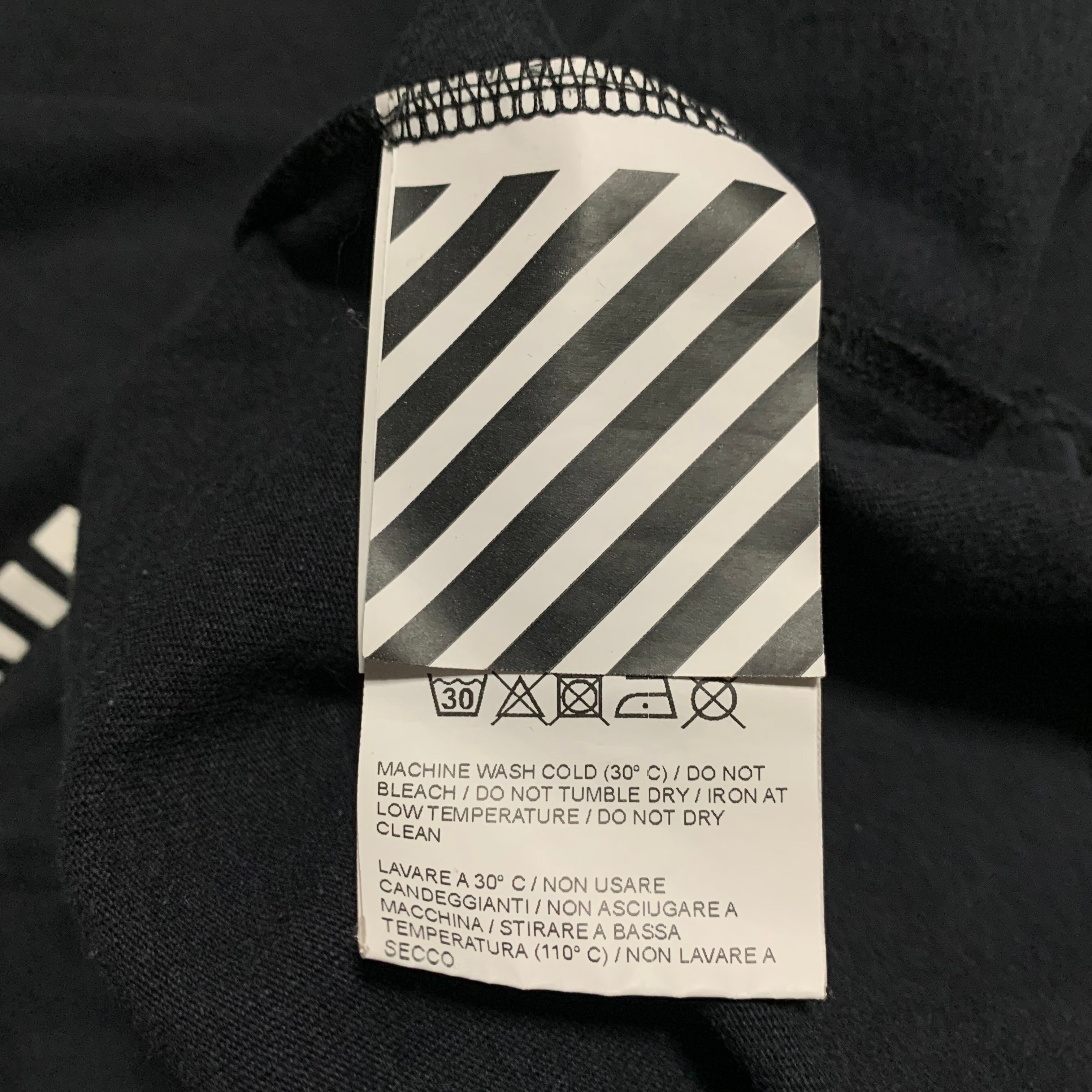 Off White Small Impressionism Arrows Black Tee Virgil Abloh
